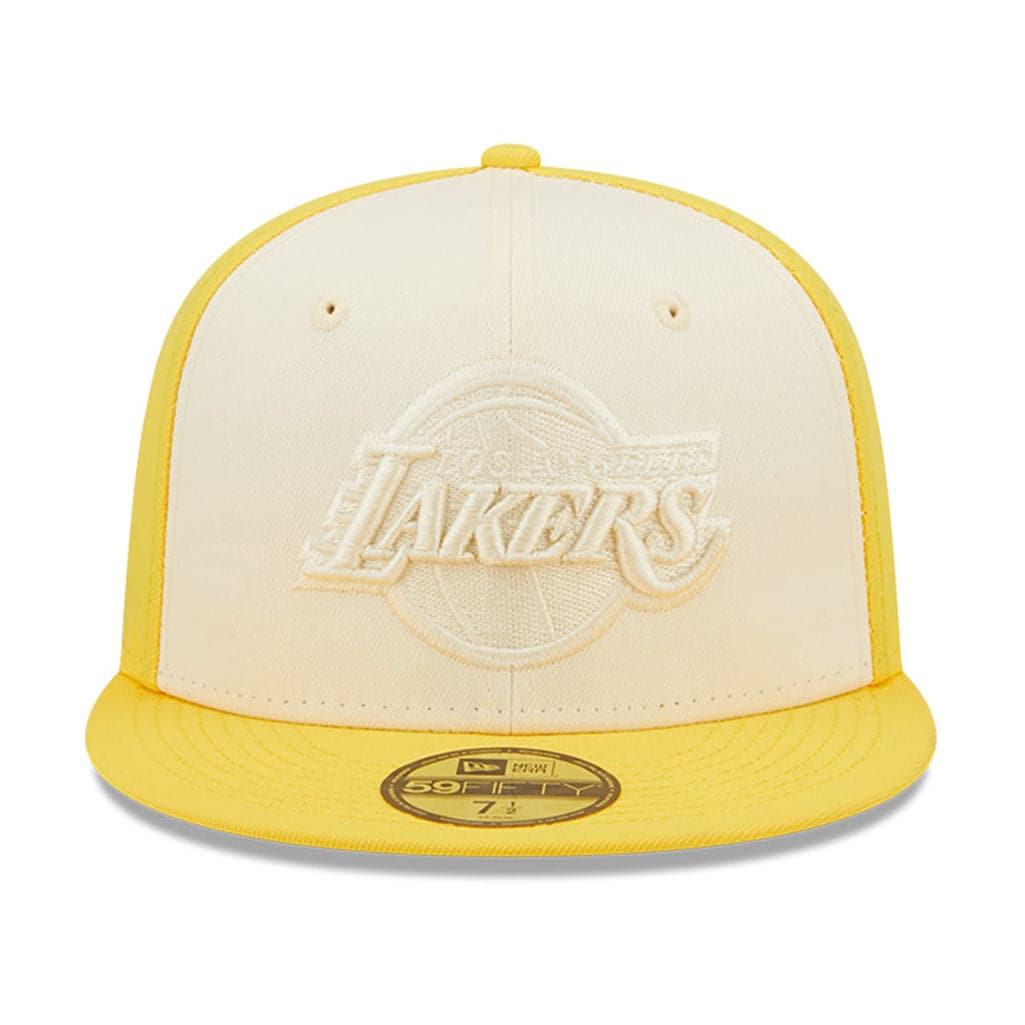 New Era Caps Los Angeles Lakers New Era NBA Tonal 2-Tone 59FIFTY Fitted Hat - Yellow