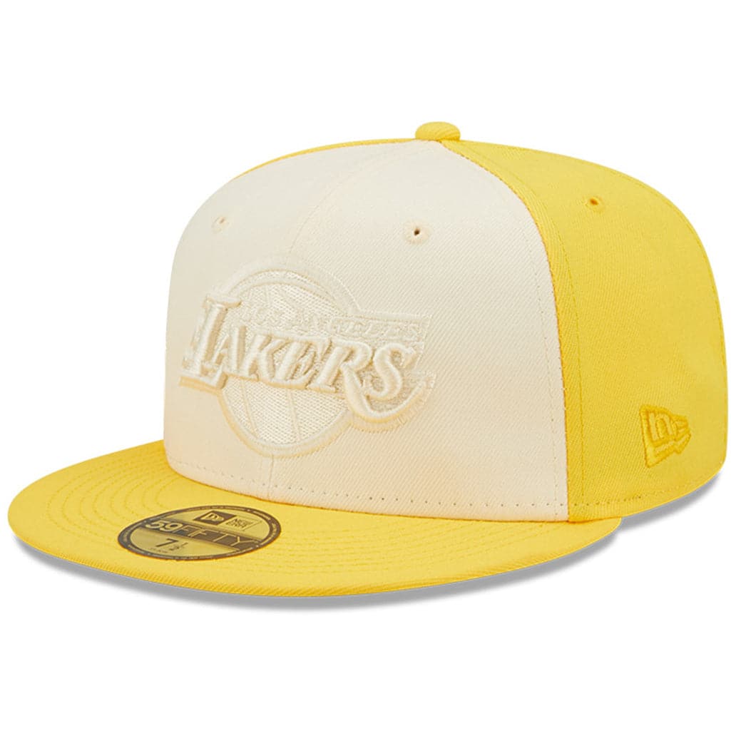 New Era Caps Los Angeles Lakers New Era NBA Tonal 2-Tone 59FIFTY Fitted Hat - Yellow