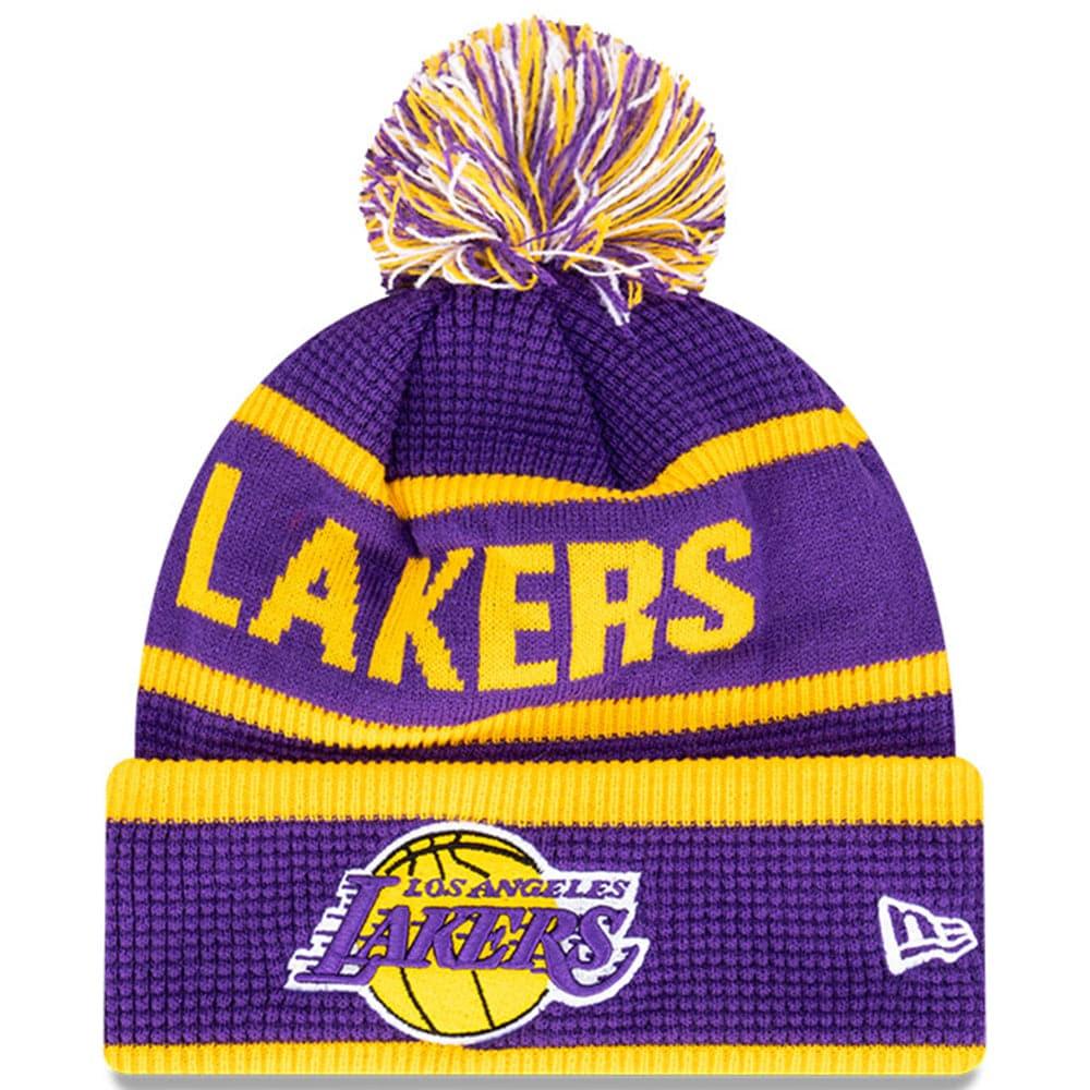 New Era Beanies Los Angeles Lakers New Era NBA Wordmark Waffle Knit Beanie - Purple