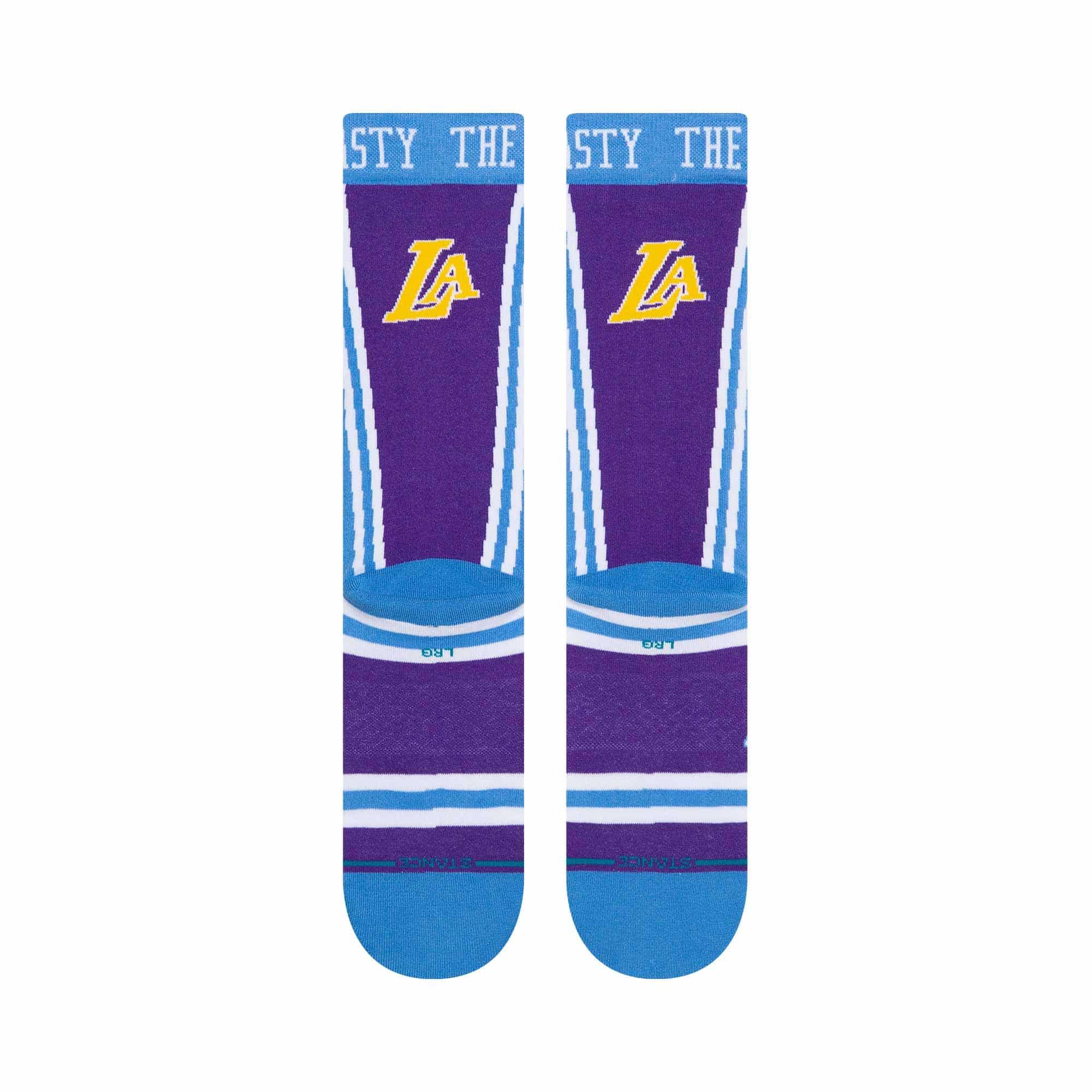 Stance Socks Large (9-12 US) Los Angeles Lakers Stance NBA 21-22 City Edition Crew Socks - Blue