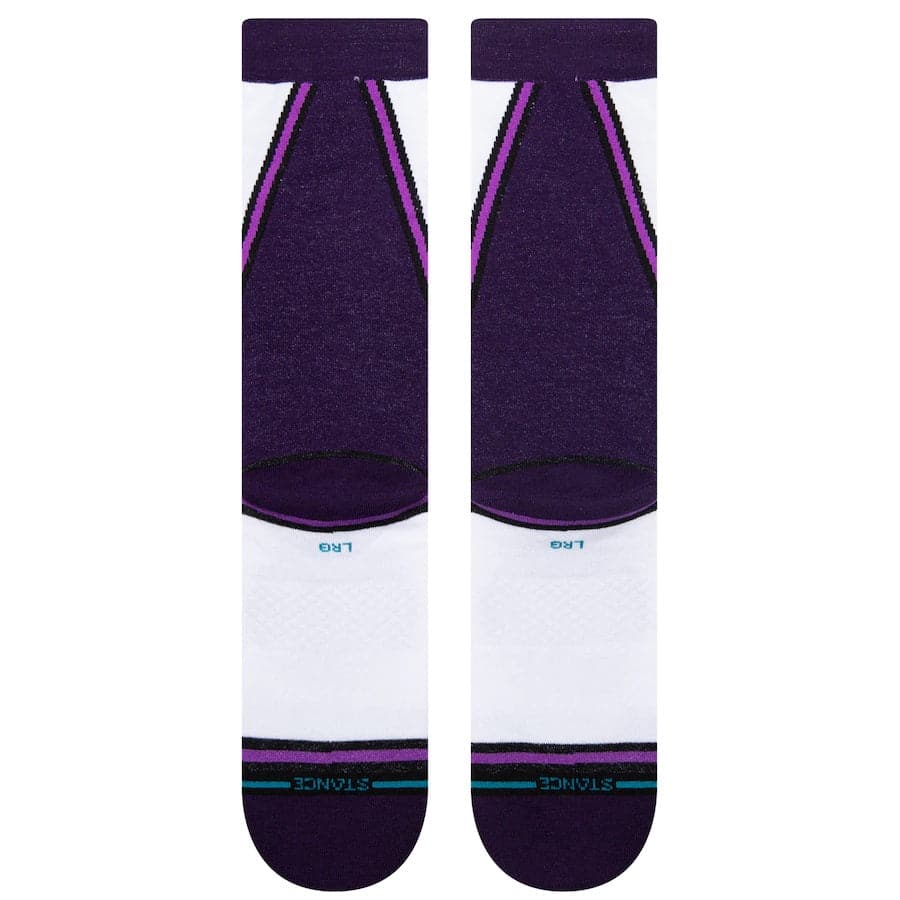 Stance Socks Large (9-12 US) Los Angeles Lakers Stance NBA 22-23 City Edition Crew Socks - White