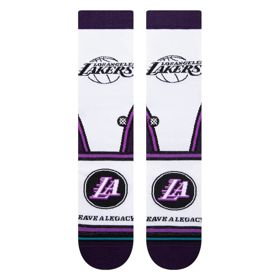 Stance Socks Large (9-12 US) Los Angeles Lakers Stance NBA 22-23 City Edition Crew Socks - White