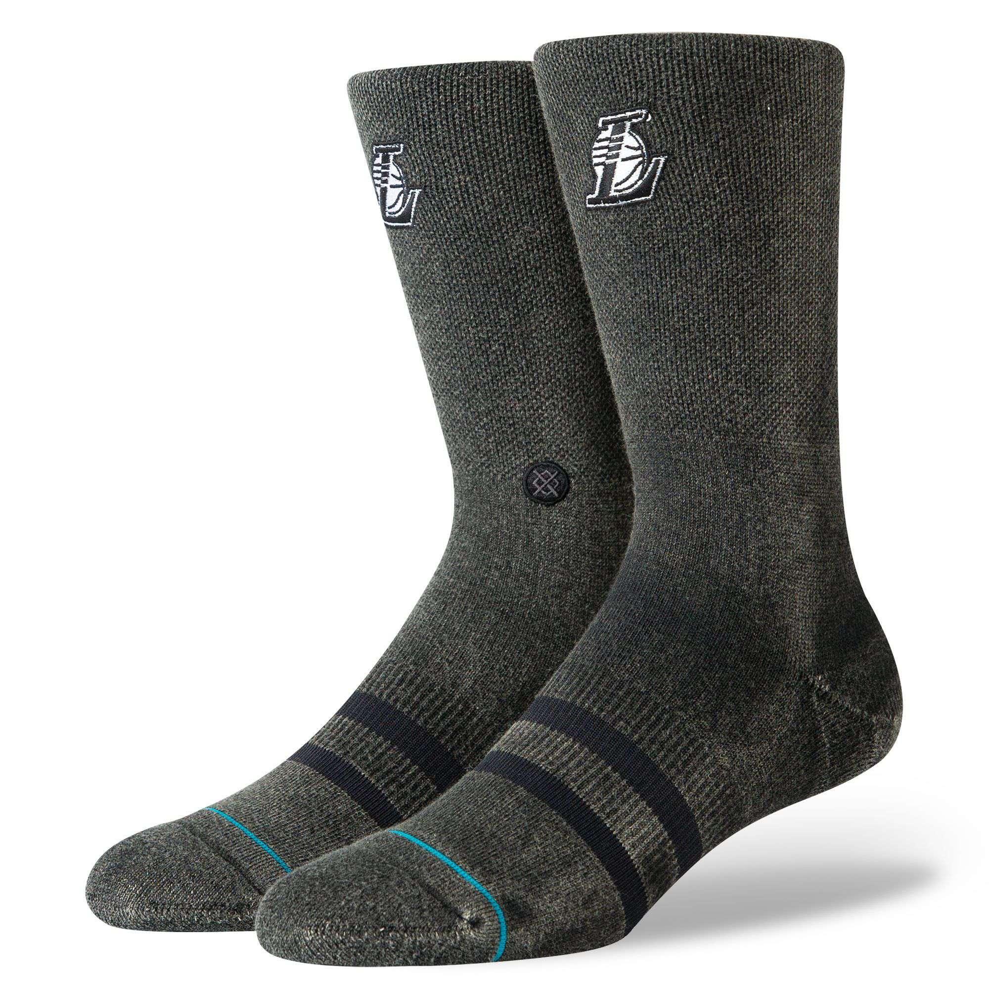 Stance Socks Los Angeles Lakers Stance NBA Blacktop Crew Socks - Black