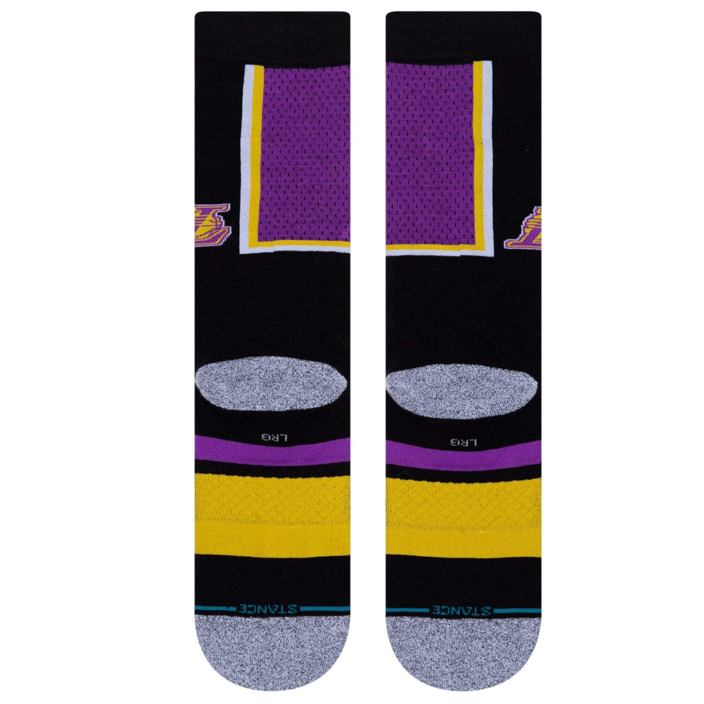 Stance Socks Los Angeles Lakers Stance NBA Shortcut 2 Crew Socks - Black