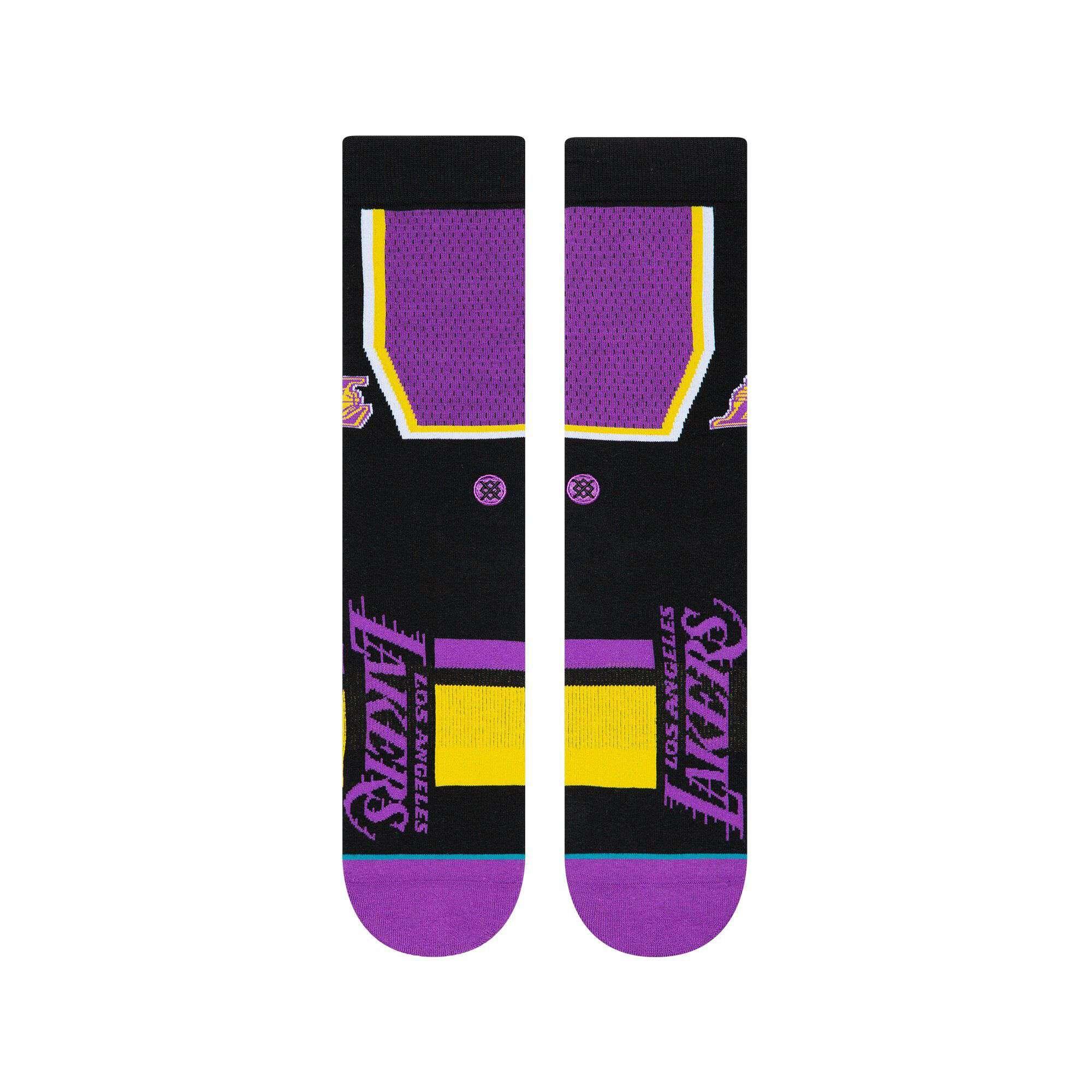 Stance Socks Los Angeles Lakers Stance NBA Shortcut Crew Socks - Purple