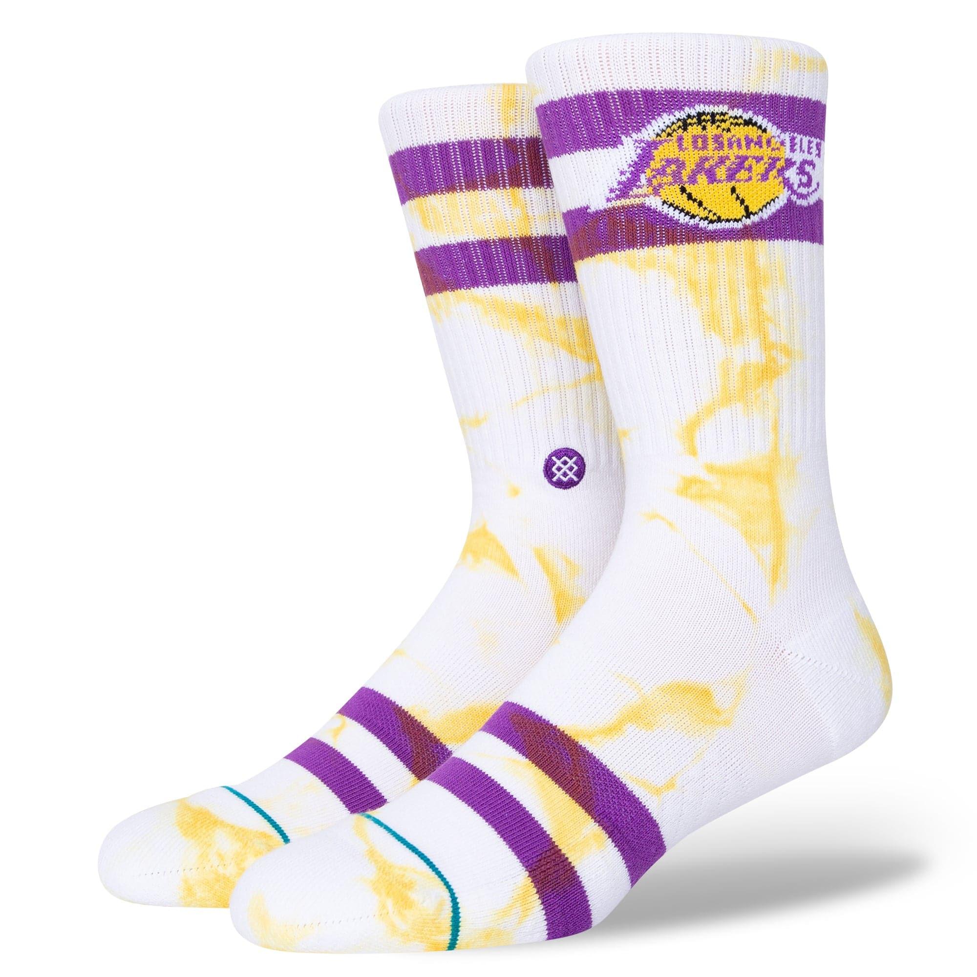 Stance Socks Los Angeles Lakers Stance NBA Team Dyed Crew Socks - White