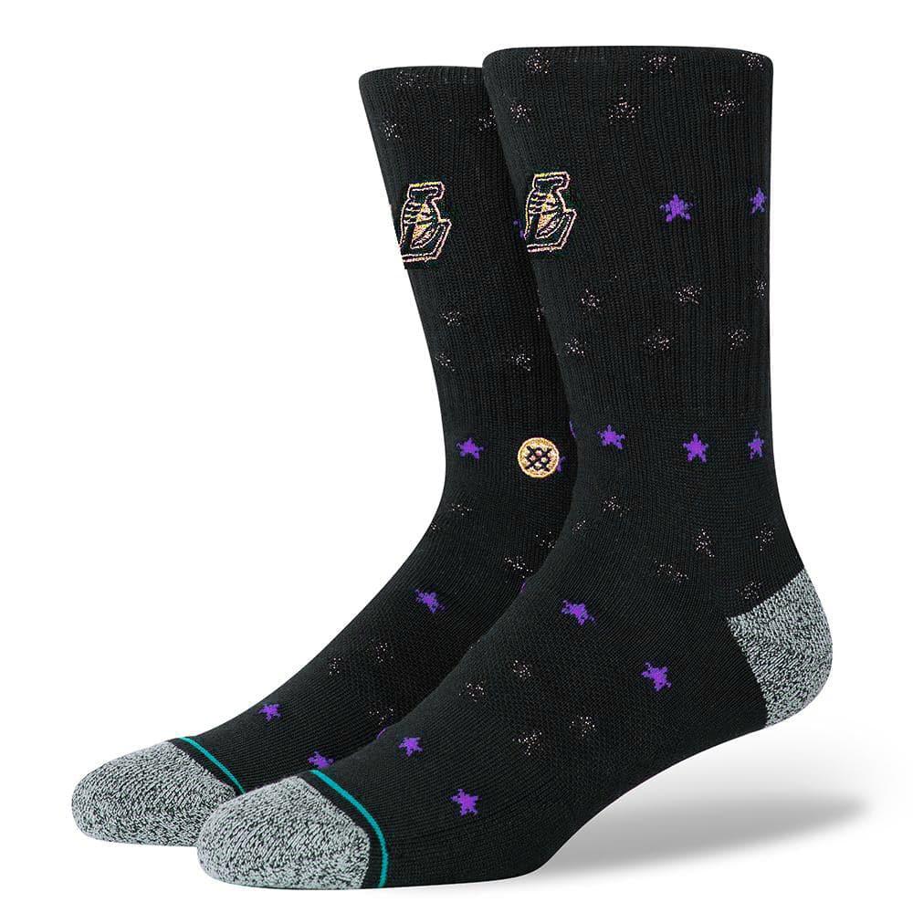 Stance Socks Large (9-12 US) Los Angeles Lakers Stance NBA Trophy 2 Crew Socks - Black