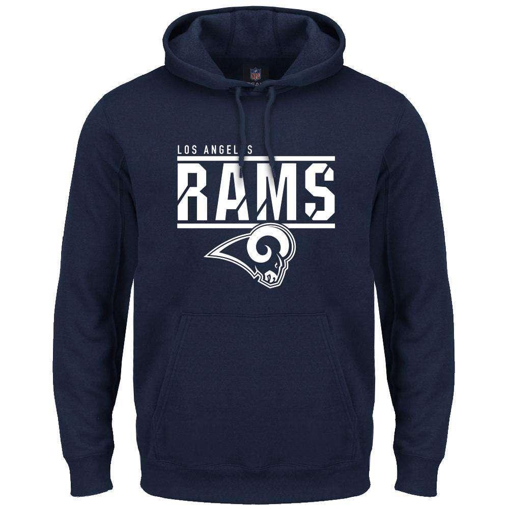 Majestic Athletic Jumpers Los Angeles Rams Majestic NFL Flex Team Hoodie Jumper - Navy