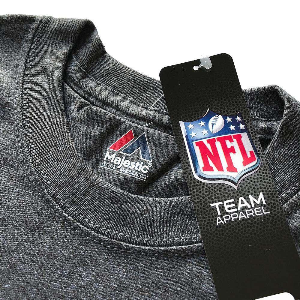 Majestic Athletic T-Shirts Los Angeles Rams Majestic NFL Heart & Soul T-Shirt - Charcoal