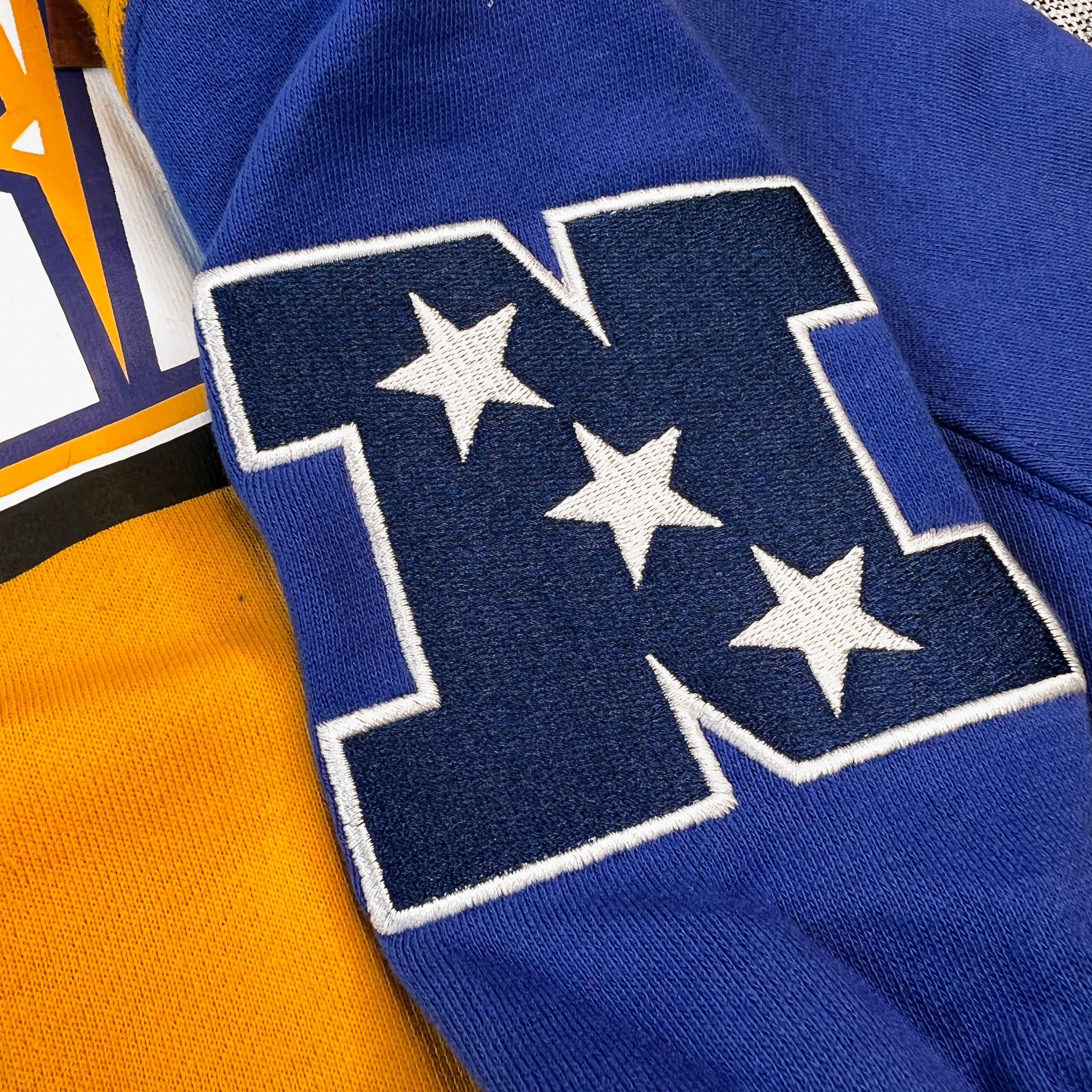 Mitchell And Ness Jumpers Los Angeles Rams Mitchell & Ness NFL All Over 2.0 Crew Jumper - Gold