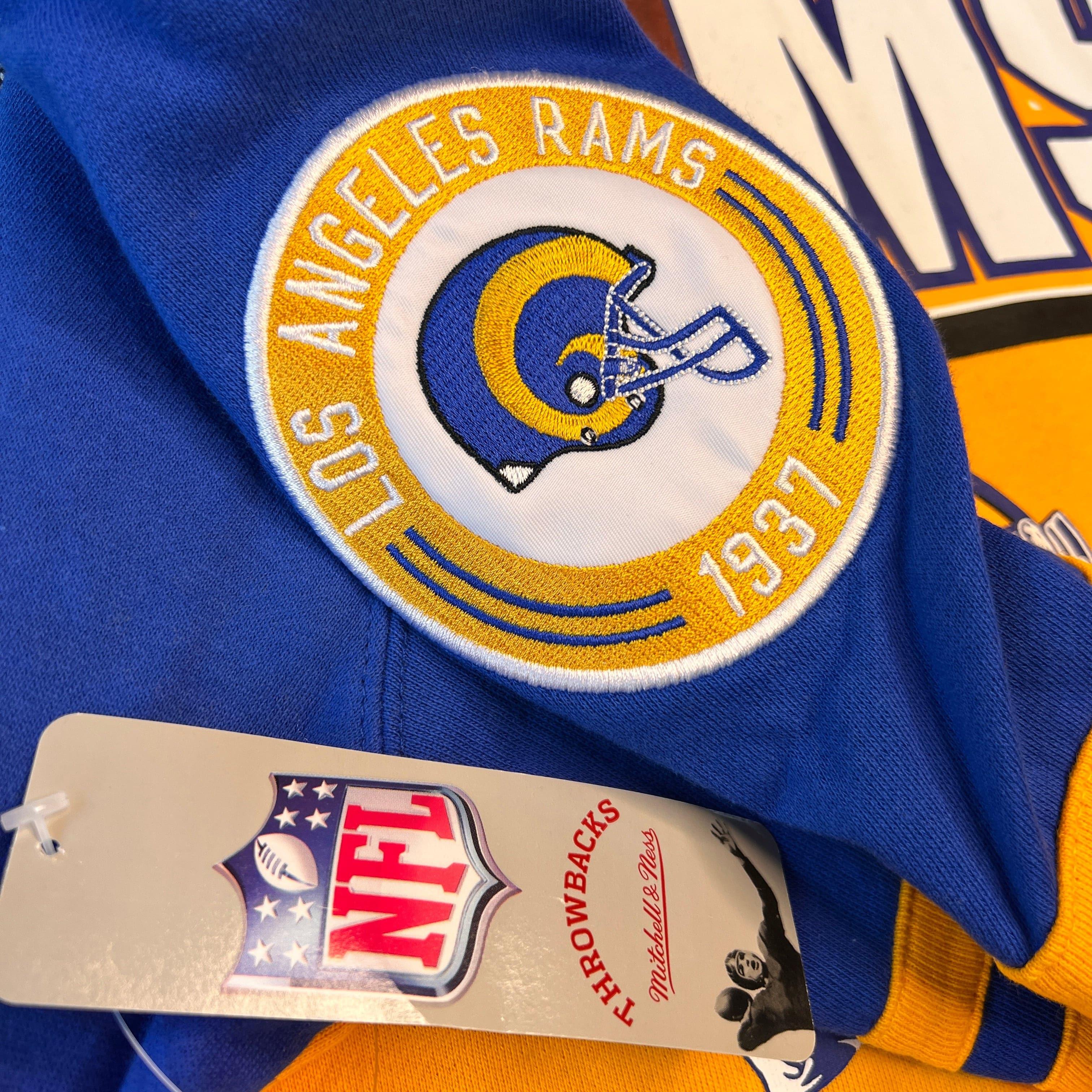 Mitchell And Ness Jumpers Los Angeles Rams Mitchell & Ness NFL All Over 2.0 Crew Jumper - Gold
