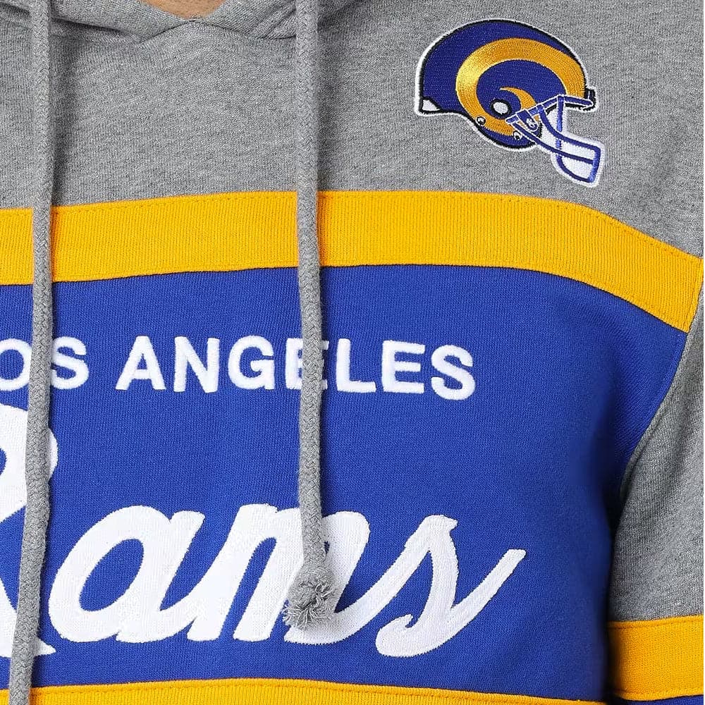 Mitchell And Ness Jumpers Los Angeles Rams Mitchell & Ness NFL Head Coach Premium Hoodie Jumper - Blue
