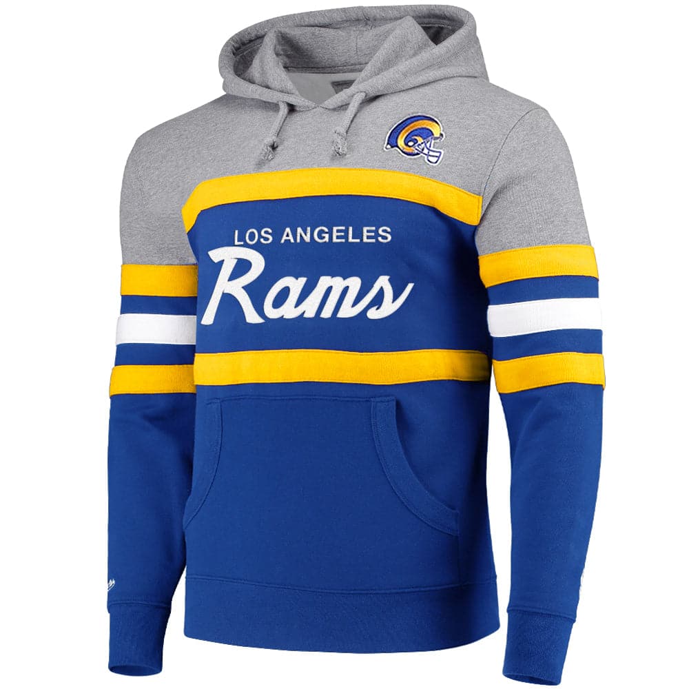 Mitchell And Ness Jumpers Los Angeles Rams Mitchell & Ness NFL Head Coach Premium Hoodie Jumper - Blue