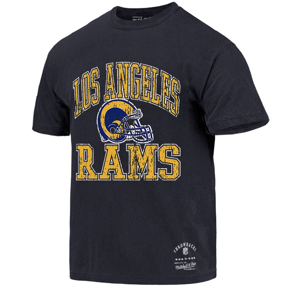 Mitchell And Ness T-Shirts Los Angeles Rams Mitchell & Ness NFL Ivy Arch Vintage T-Shirt - Faded Black
