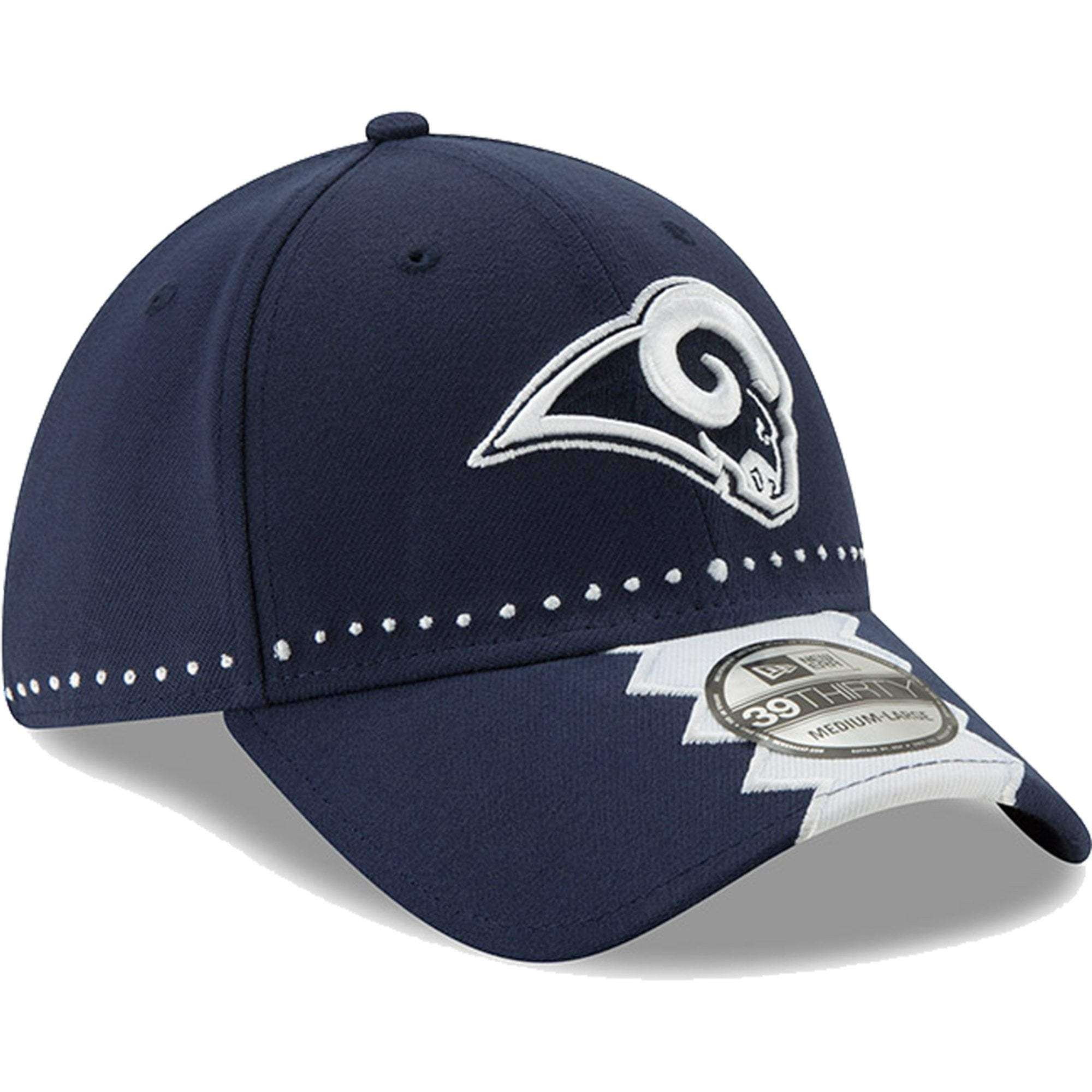 New Era Caps Los Angeles Rams New Era 2019 NFL Draft 39THIRTY Stretch-Fit Hat - Navy