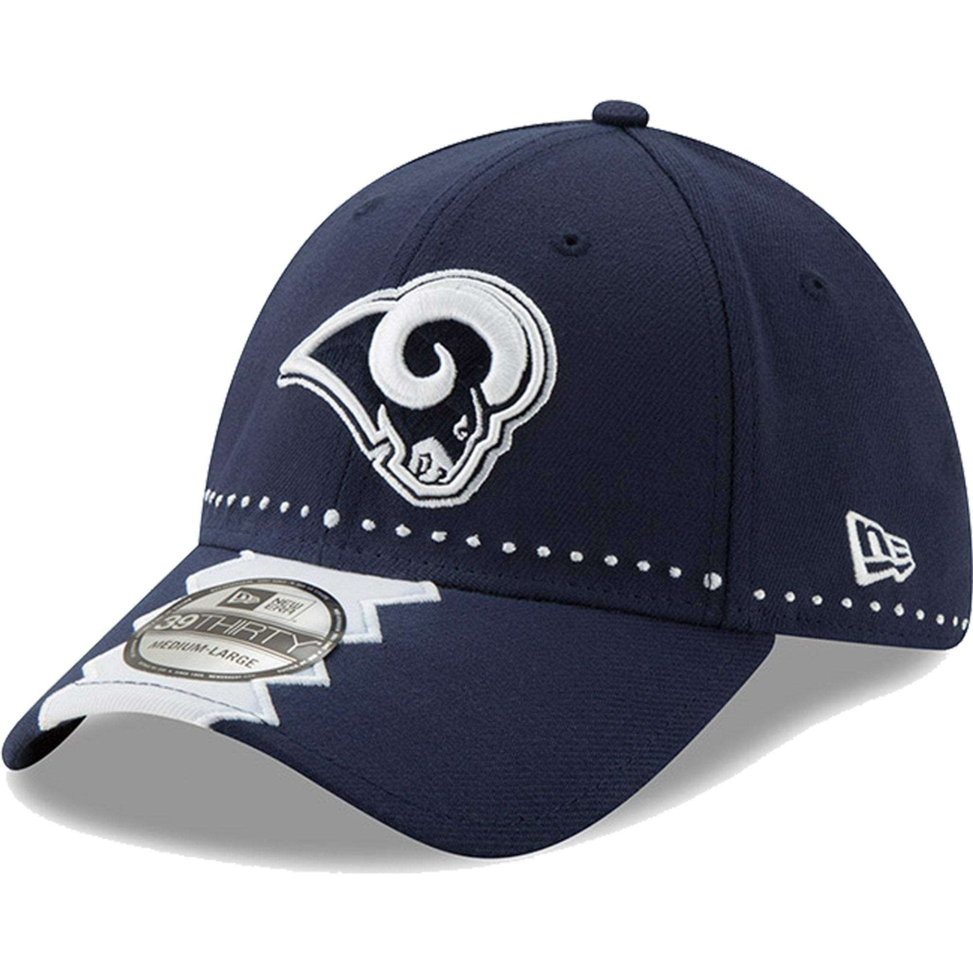 New Era Caps Los Angeles Rams New Era 2019 NFL Draft 39THIRTY Stretch-Fit Hat - Navy