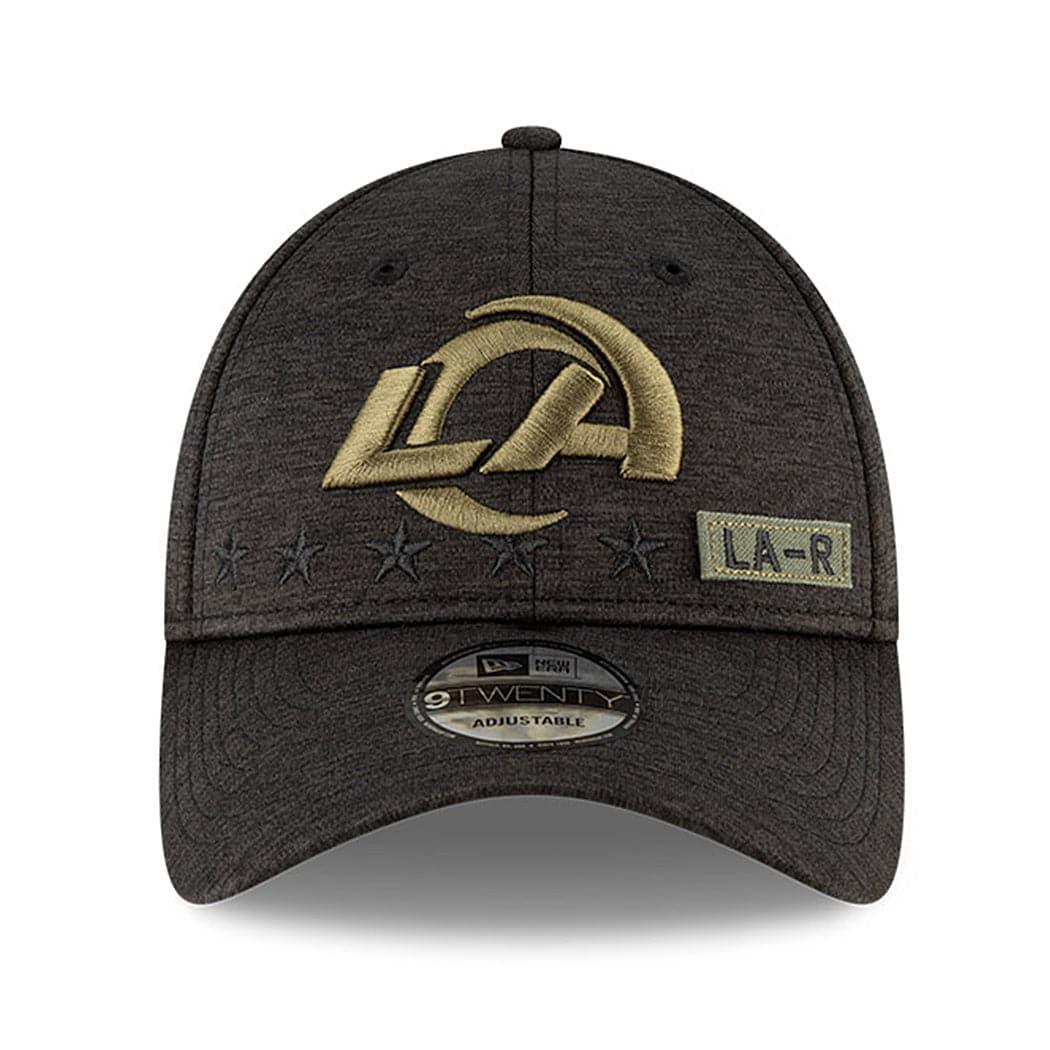 New Era Caps Los Angeles Rams New Era NFL 2020 Salute To Service 9TWENTY Curve Hat - Black