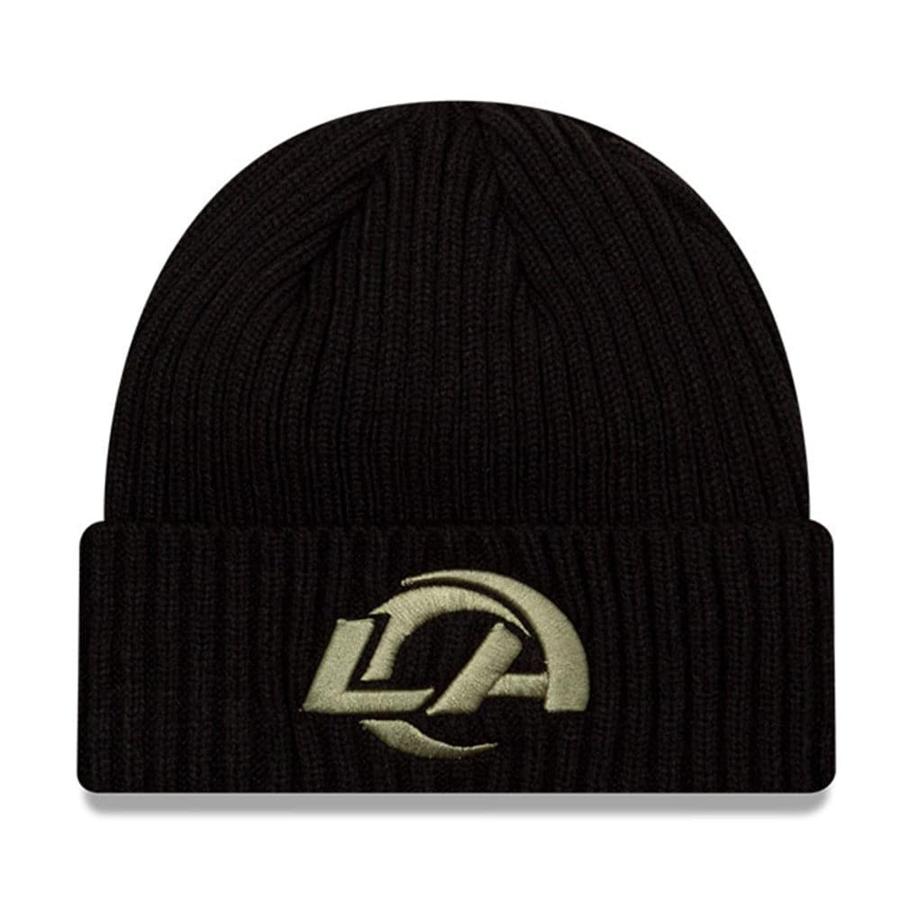 New Era Beanies Los Angeles Rams New Era NFL 2020 Salute To Service Cuffed Knit Beanie - Black