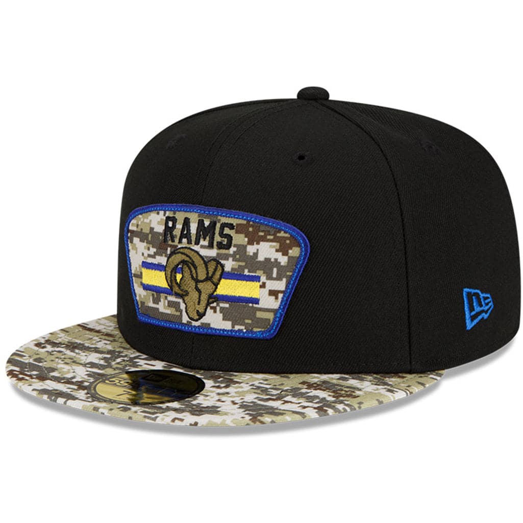 New Era Caps Los Angeles Rams New Era NFL 2021 Salute To Service 59FIFTY Fitted Hat - Black