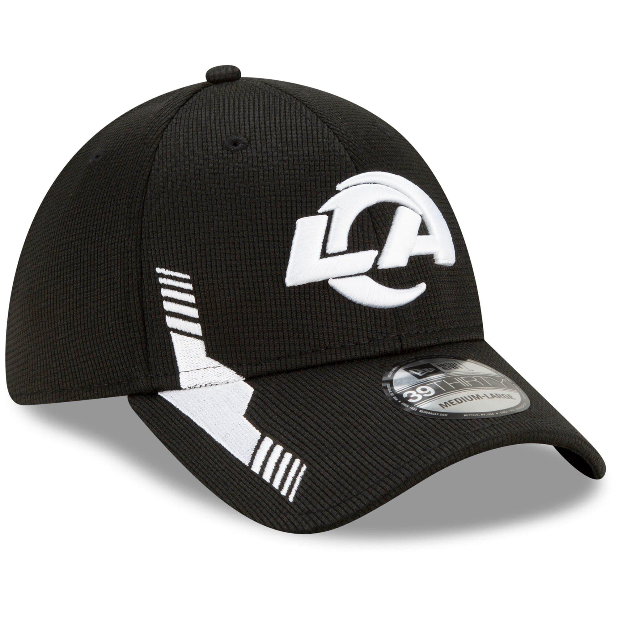 New Era Caps Los Angeles Rams New Era NFL 2021 Sideline Home 39THIRTY Flex Fit Hat - Black