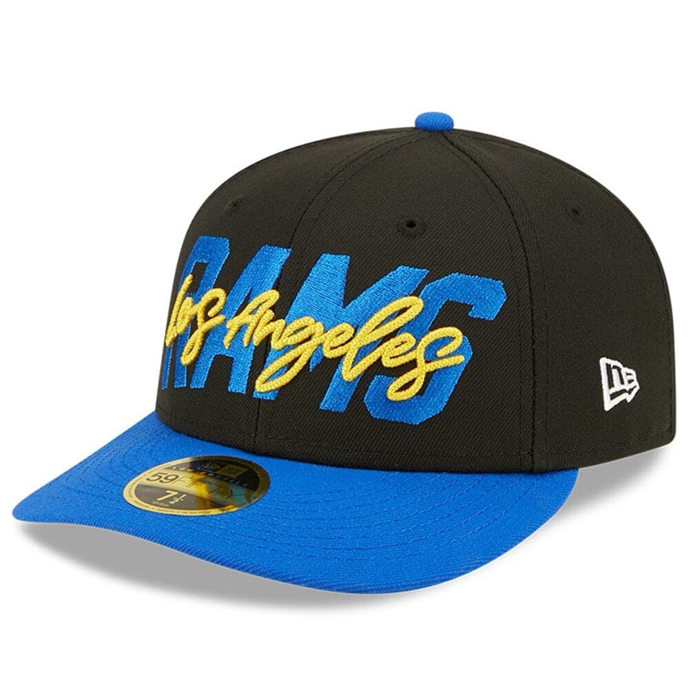 New Era Caps Los Angeles Rams New Era NFL 2022 Draft Low Profile 59FIFTY Fitted Hat - Black