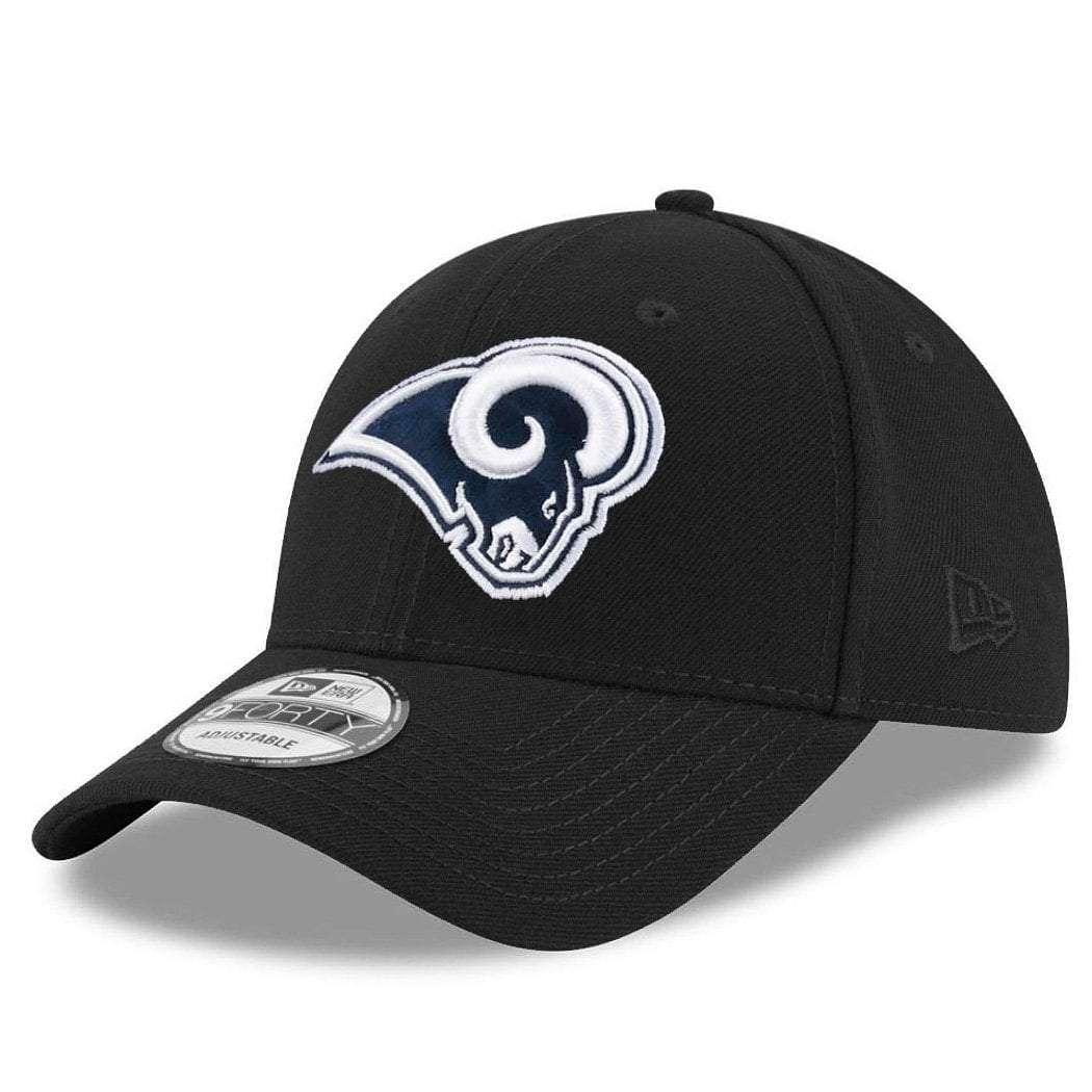 New Era Caps Los Angeles Rams New Era NFL Logo 9FORTY Snapback Curve Hat - Black