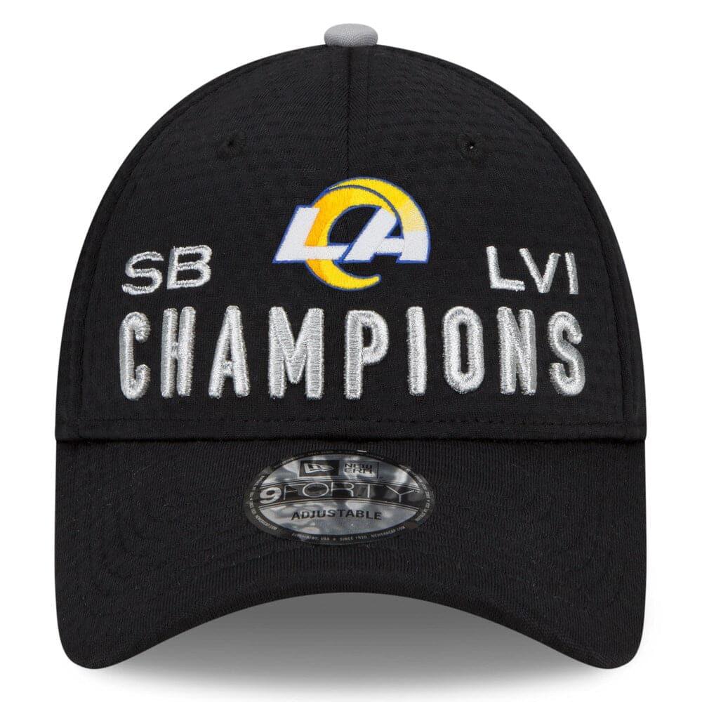 New Era Caps Los Angeles Rams New Era NFL Super Bowl LVI Champs 9FORTY Snapback Hat - Black