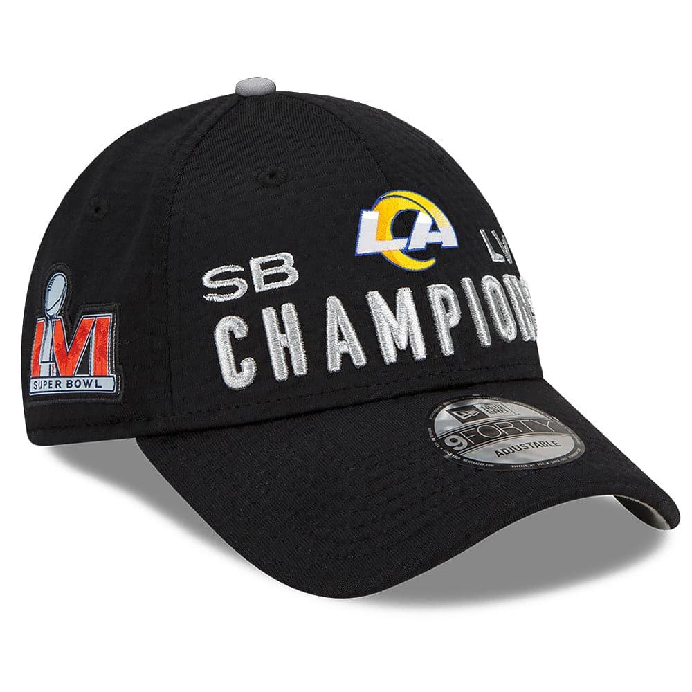 New Era Caps Los Angeles Rams New Era NFL Super Bowl LVI Champs 9FORTY Snapback Hat - Black