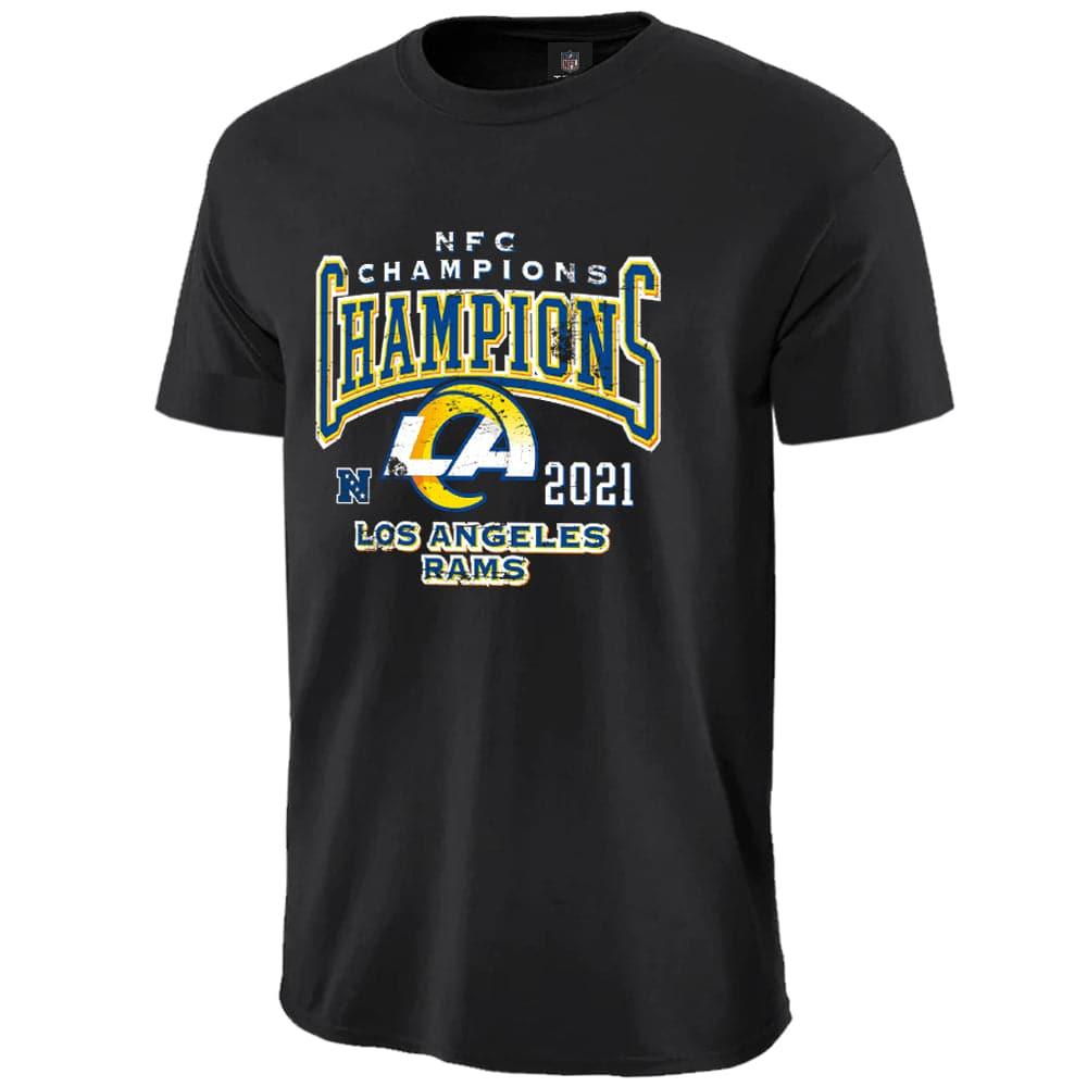 Majestic Athletic T-Shirts Los Angeles Rams NFL 2022 NFC Conference Champions T-Shirt - Black