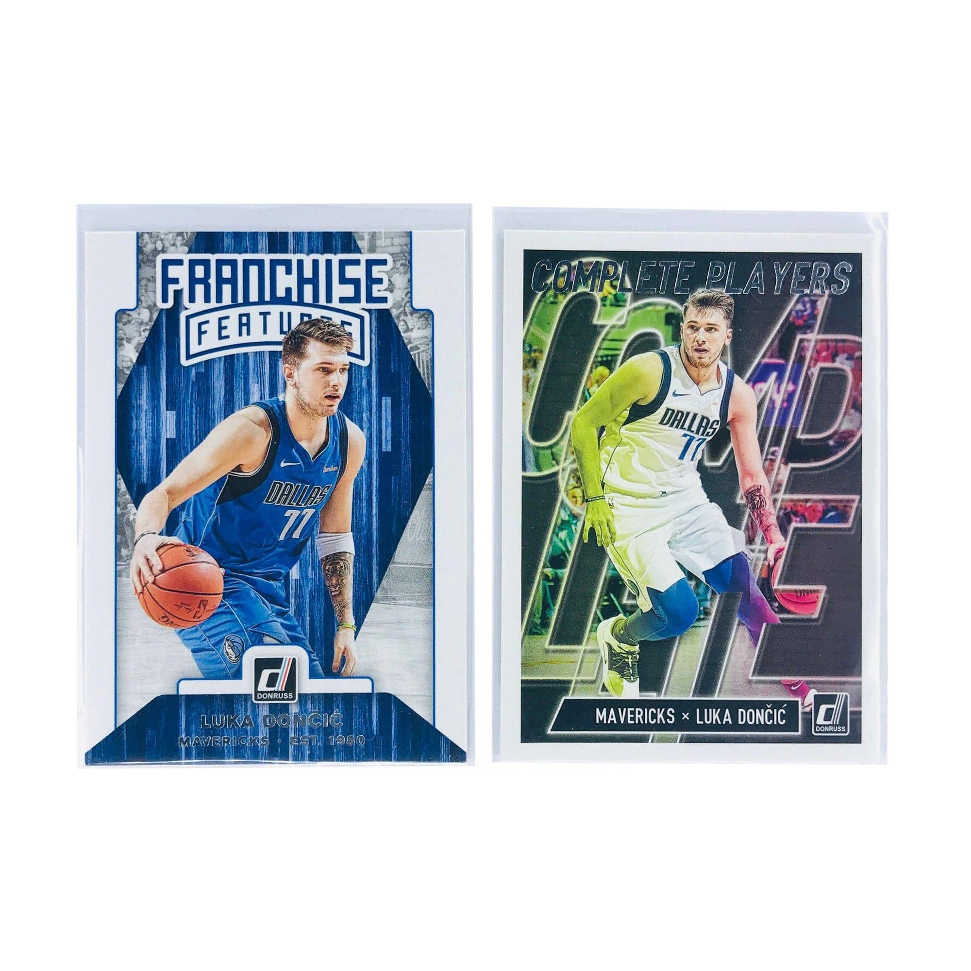 Panini Cards Luka Doncic Dallas Mavericks 19-20 Panini NBA Donruss 2 Card Insert Set
