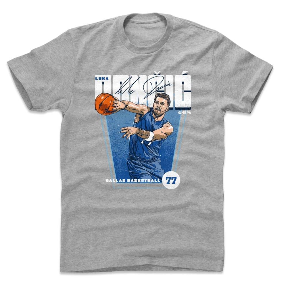 500 Level T-Shirts Luka Doncic Dallas Mavericks 500 Level NBA Premiere T-Shirt - Grey Marle