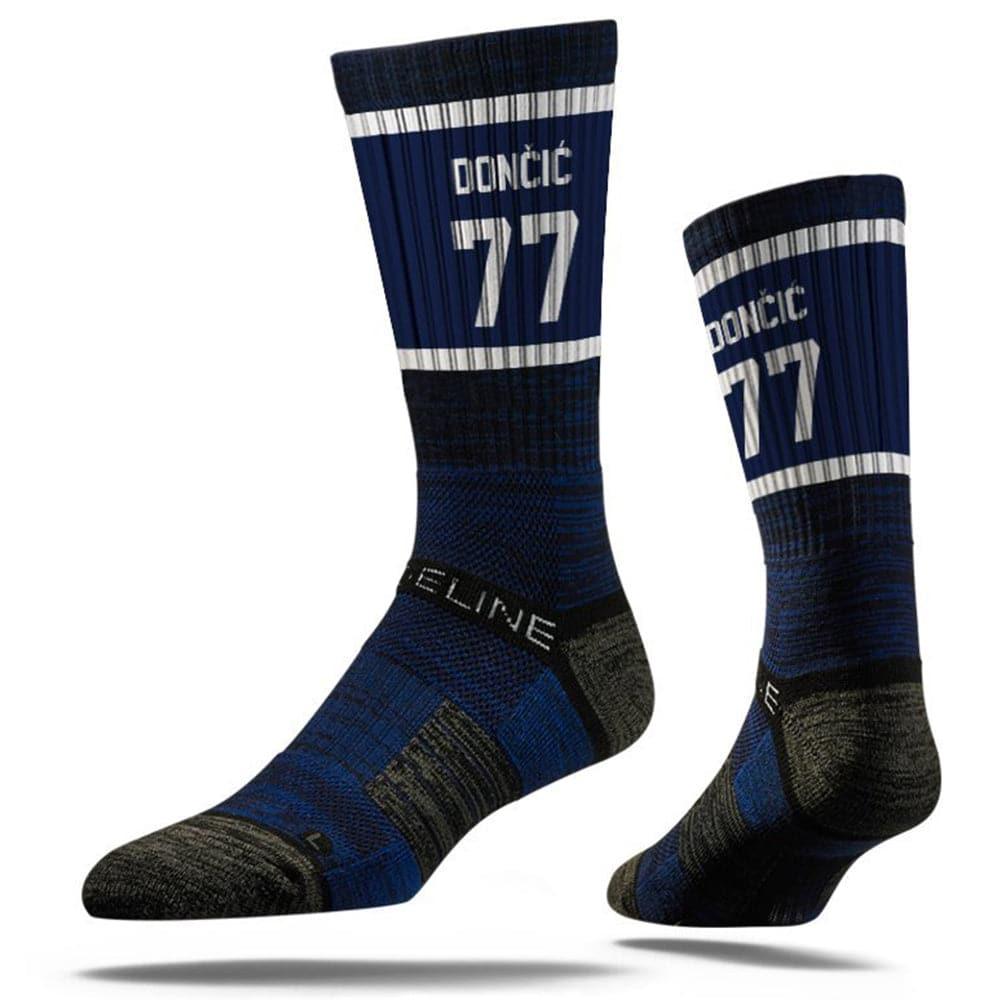 Strideline Socks M/L (8-12 US) Luka Doncic Dallas Mavericks Strideline NBA Sherzy Premium Crew Socks- Navy
