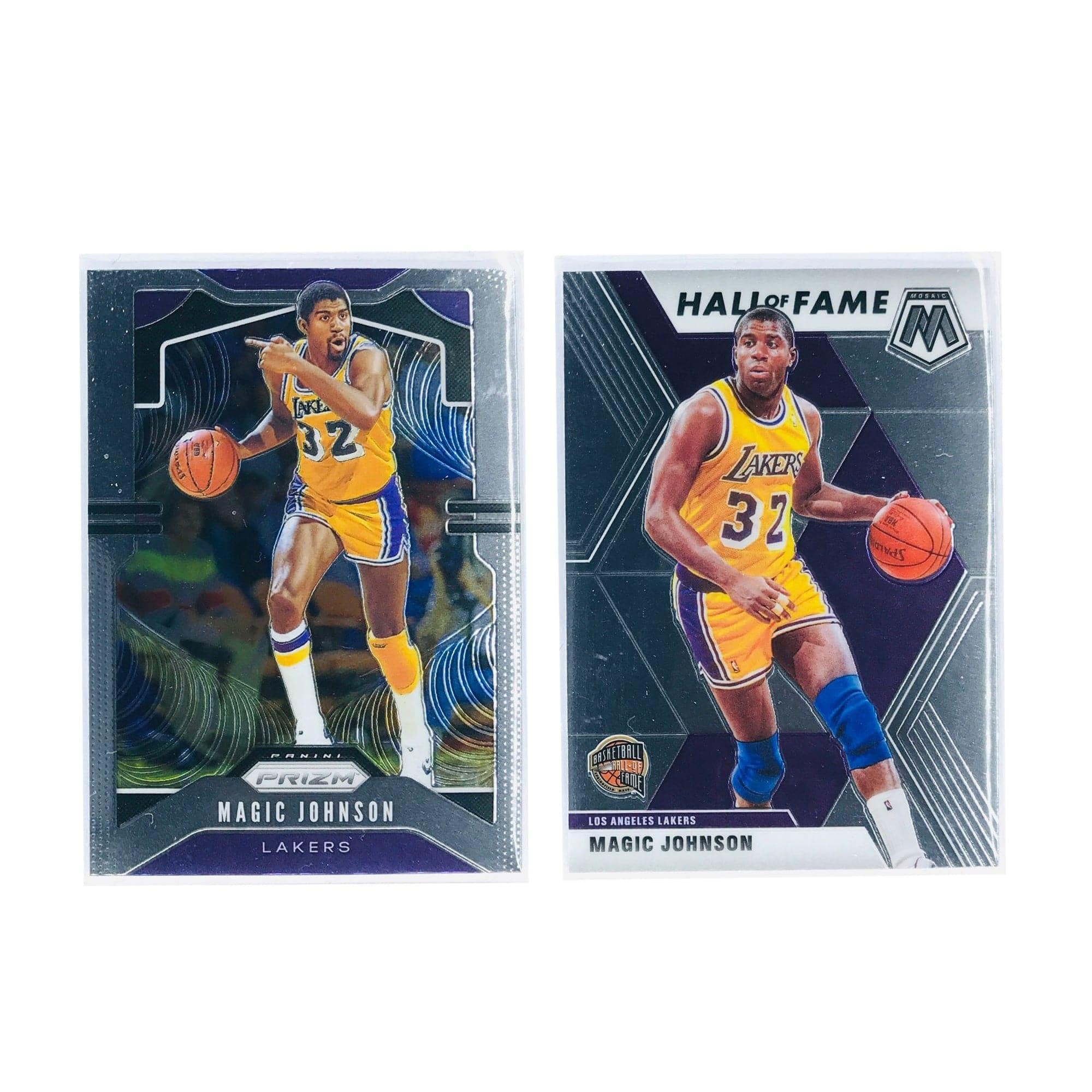 Panini Cards Magic Johnson Los Angeles Lakers 19-20 Panini NBA Prizm 2 Card Set