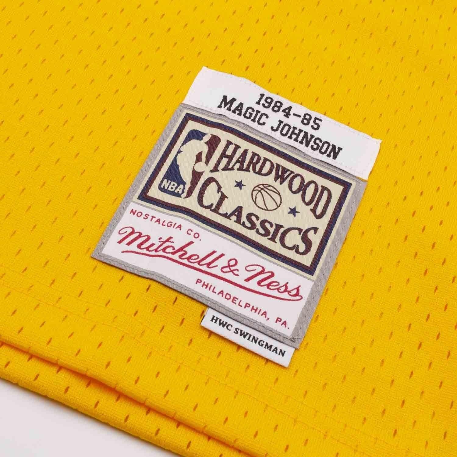 Mitchell And Ness Jerseys Magic Johnson Los Angeles Lakers Mitchell & Ness NBA 84-85 Swingman Jersey - Gold