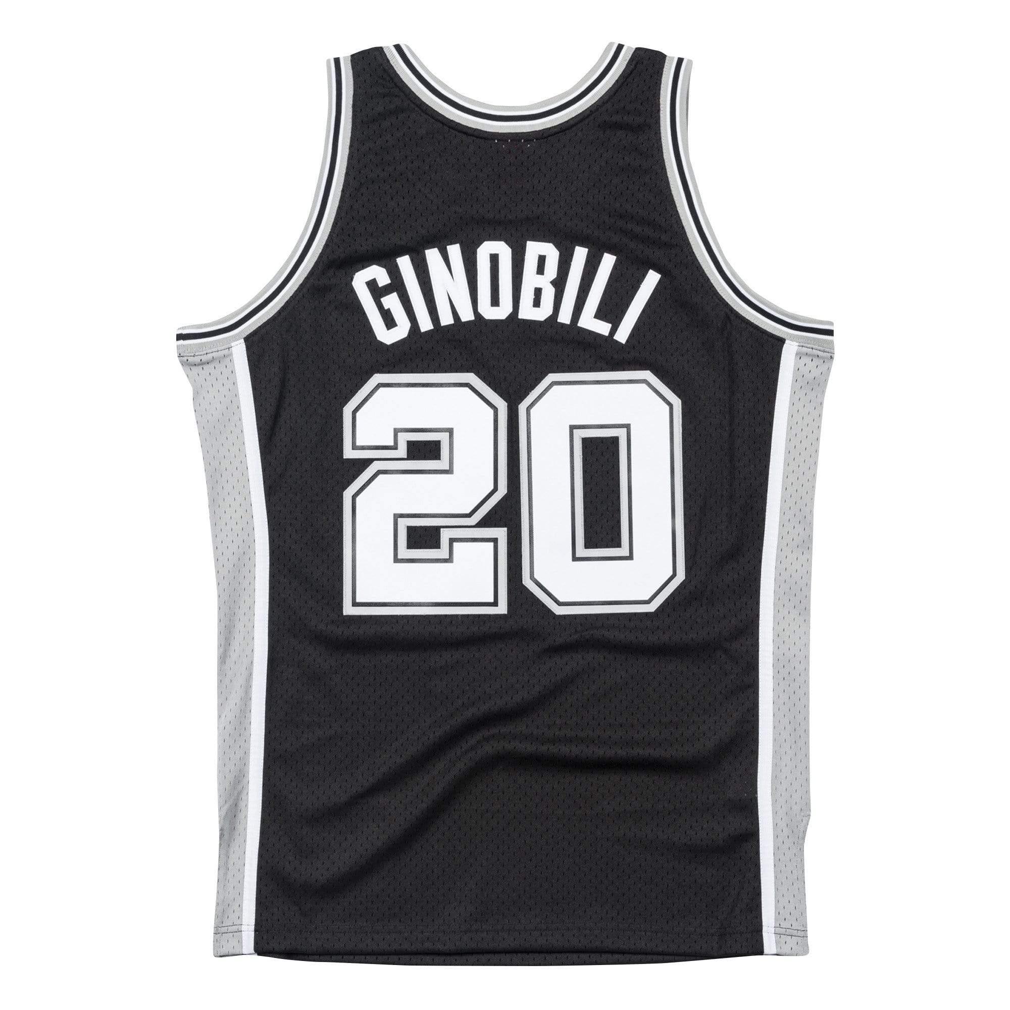 Mitchell And Ness Jerseys Manu Ginobil San Antonio Spurs Mitchell & Ness NBA 02-03 Swingman Jersey - Black