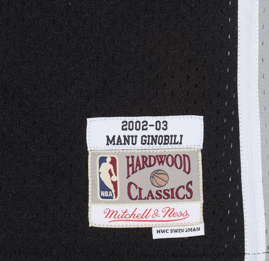 Mitchell And Ness Jerseys Manu Ginobil San Antonio Spurs Mitchell & Ness NBA Swingman Jersey - Black