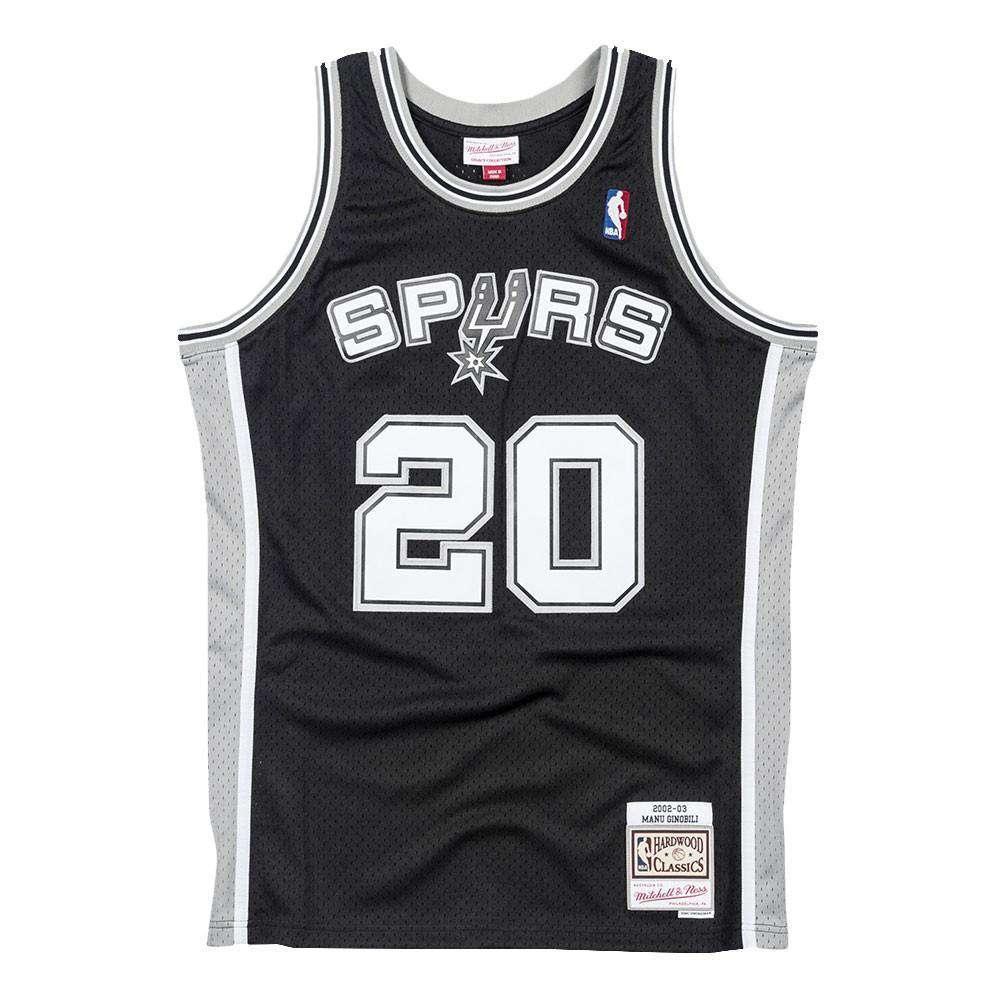 Mitchell And Ness Jerseys Manu Ginobil San Antonio Spurs Mitchell & Ness NBA Swingman Jersey - Black