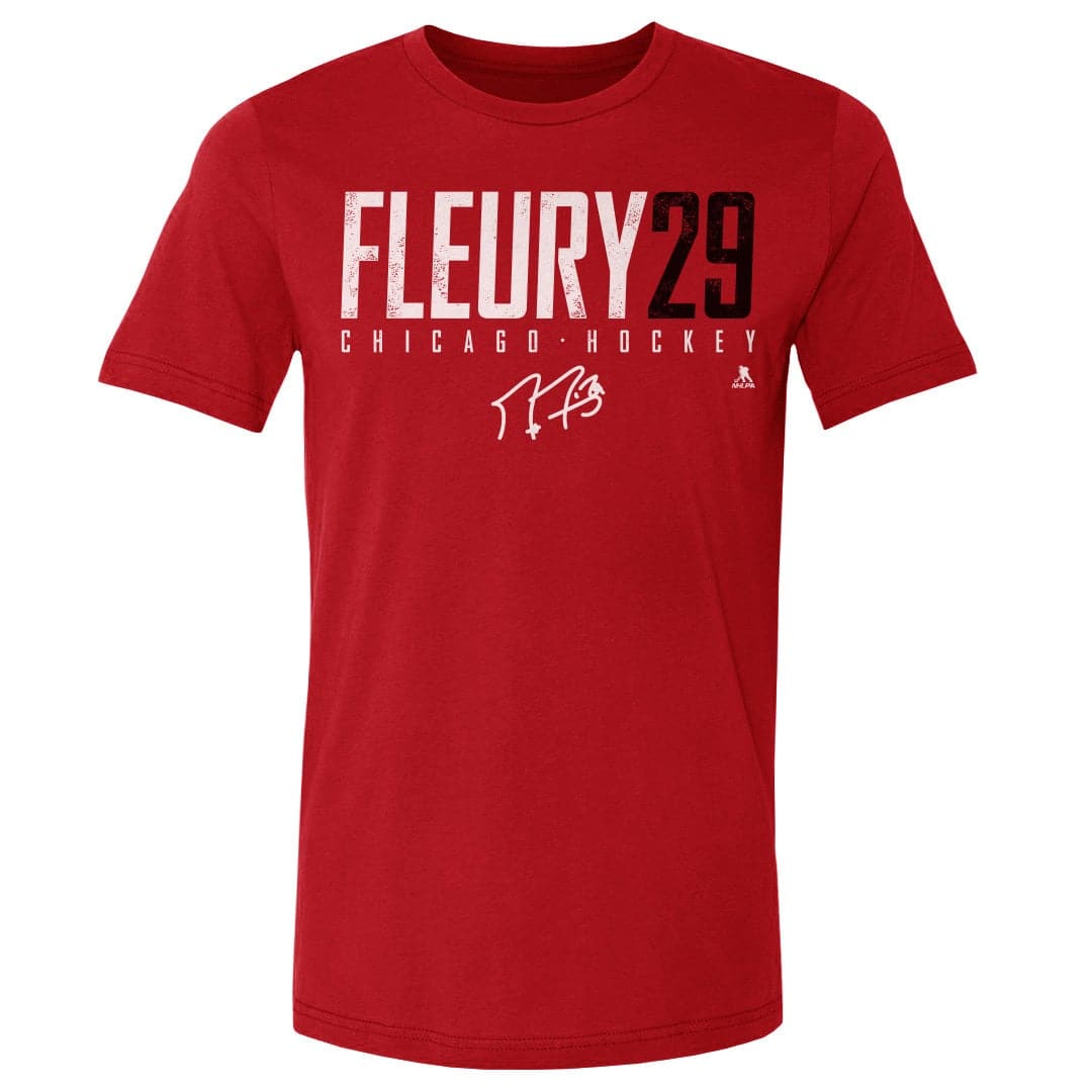500 Level T-Shirts Marc-Andre Fleury Chicago Blackhawks 500 Level NHL Elite T-Shirt - Red