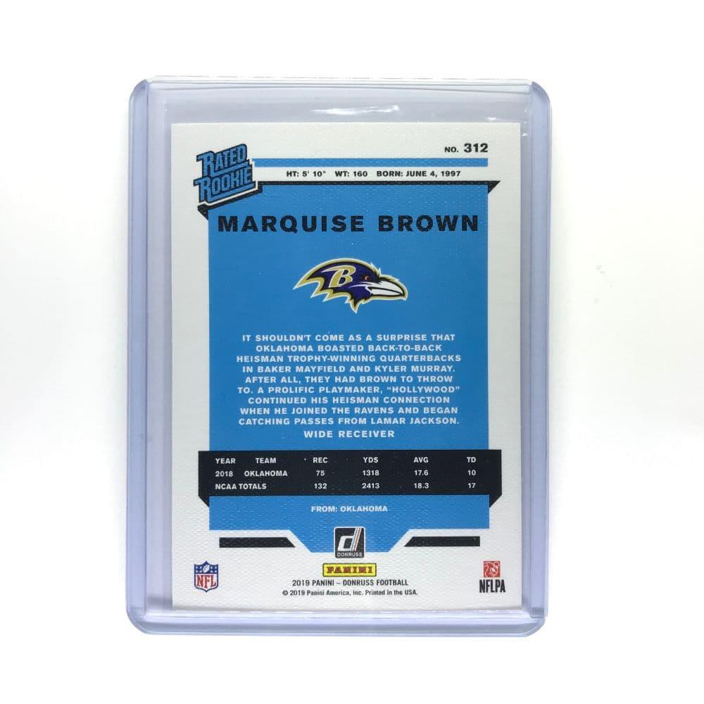 Panini Cards Marquise Brown Baltimore Ravens 2019 Donruss NFL Canvas Rated Rookie Card