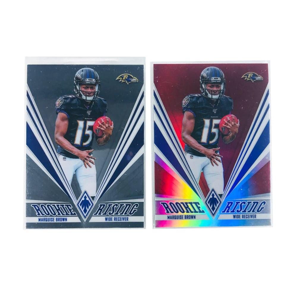 Panini Cards Marquise Brown Baltimore Ravens 2019 Panini Phoenix NFL 2 Card Rookie Rising Set