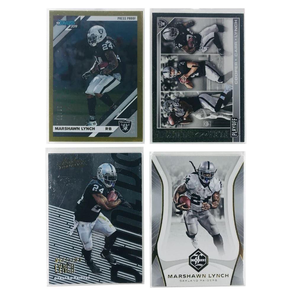Panini Cards Marshawn Lynch Las Vegas Raiders Panini NFL 4 Card Set