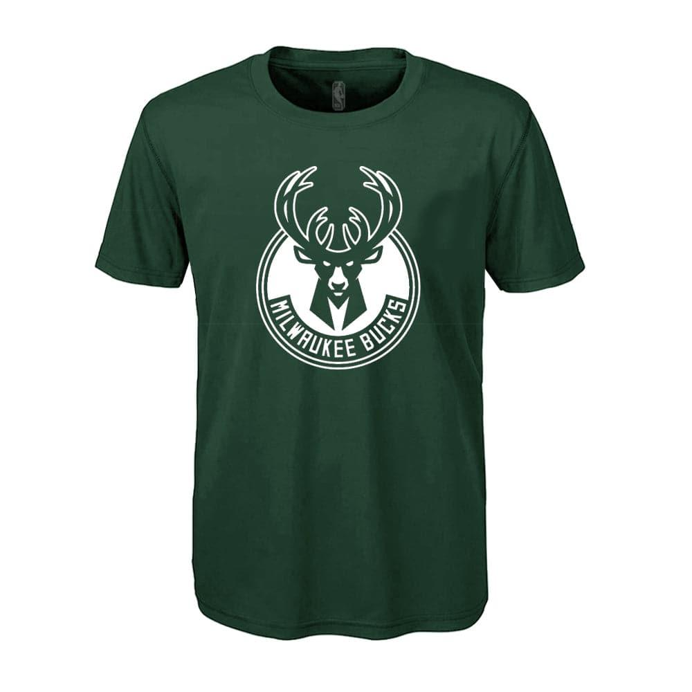Youths Milwaukee Bucks Outerstuff NBA White Out Logo T-Shirt - Green