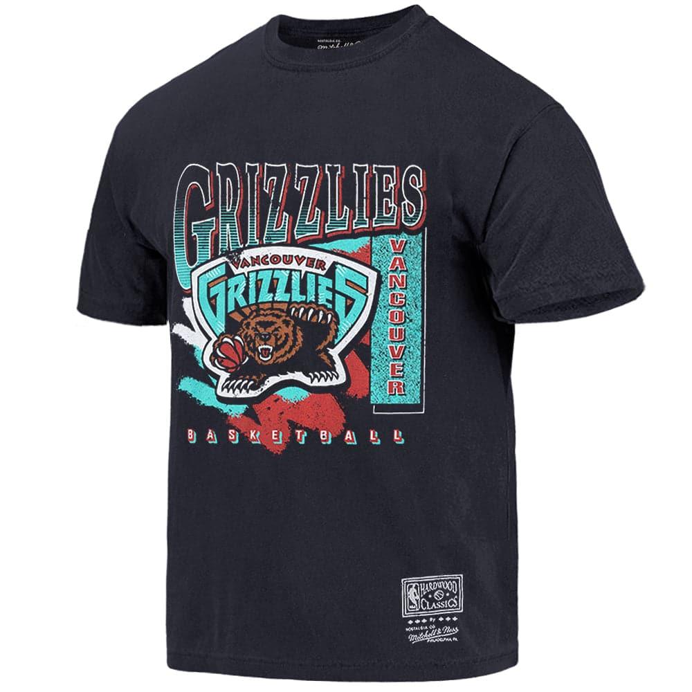 Mitchell And Ness T-Shirts Memphis Grizzlies Mitchell & Ness NBA Brush Off Vintage T-Shirt - Faded Black