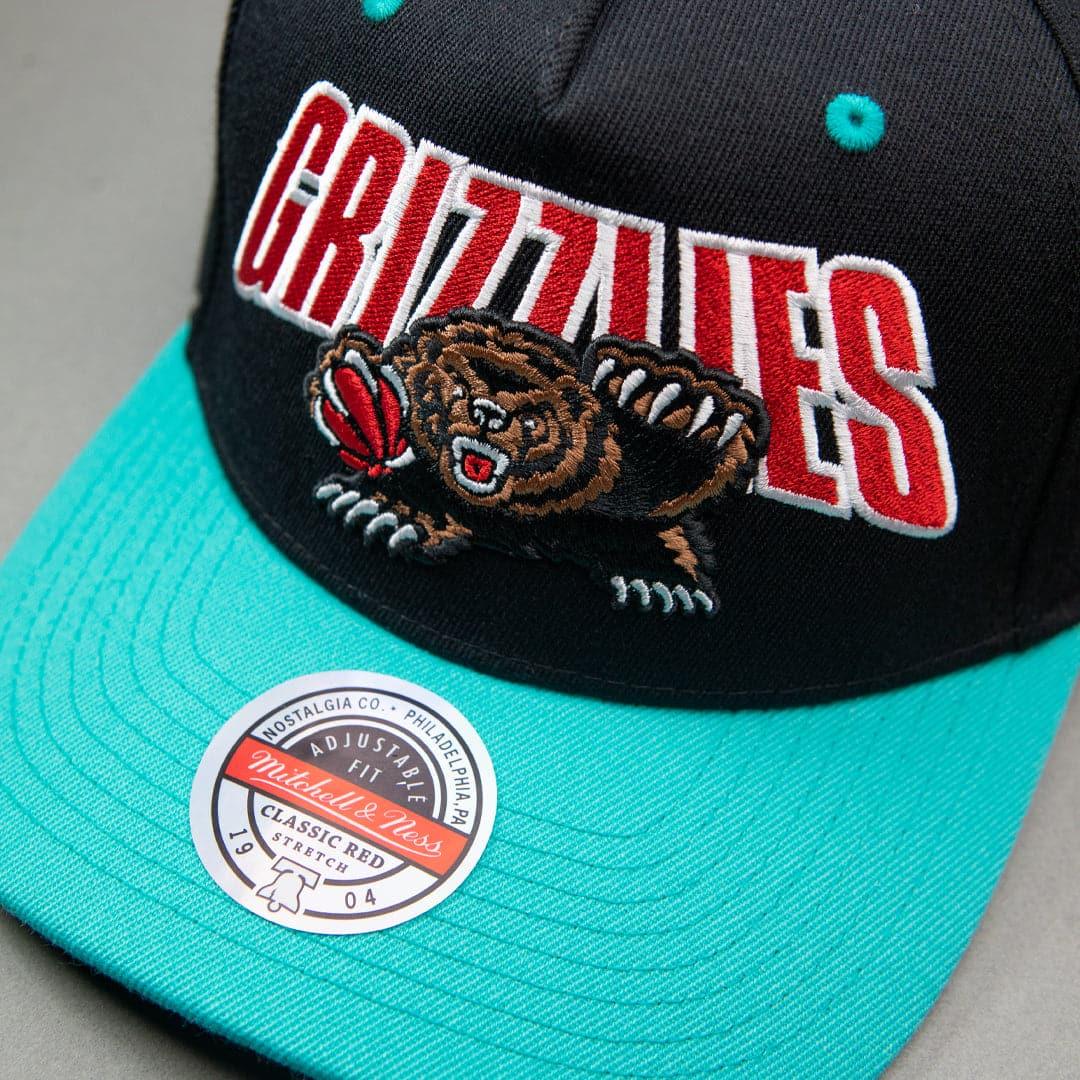 Mitchell And Ness Caps Memphis Grizzlies Mitchell & Ness NBA Flashback Classic Red Snapback Hat - Black