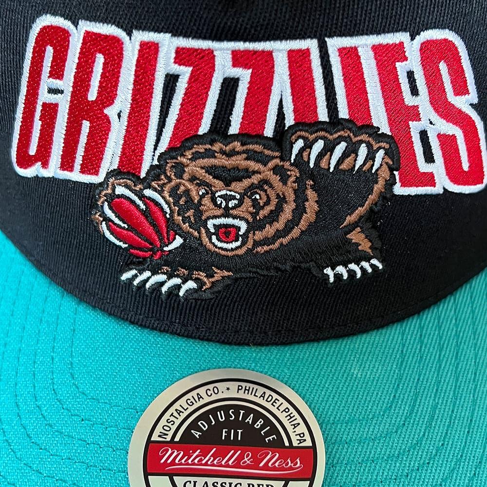 Mitchell And Ness Caps Memphis Grizzlies Mitchell & Ness NBA Flashback Classic Red Snapback Hat - Black