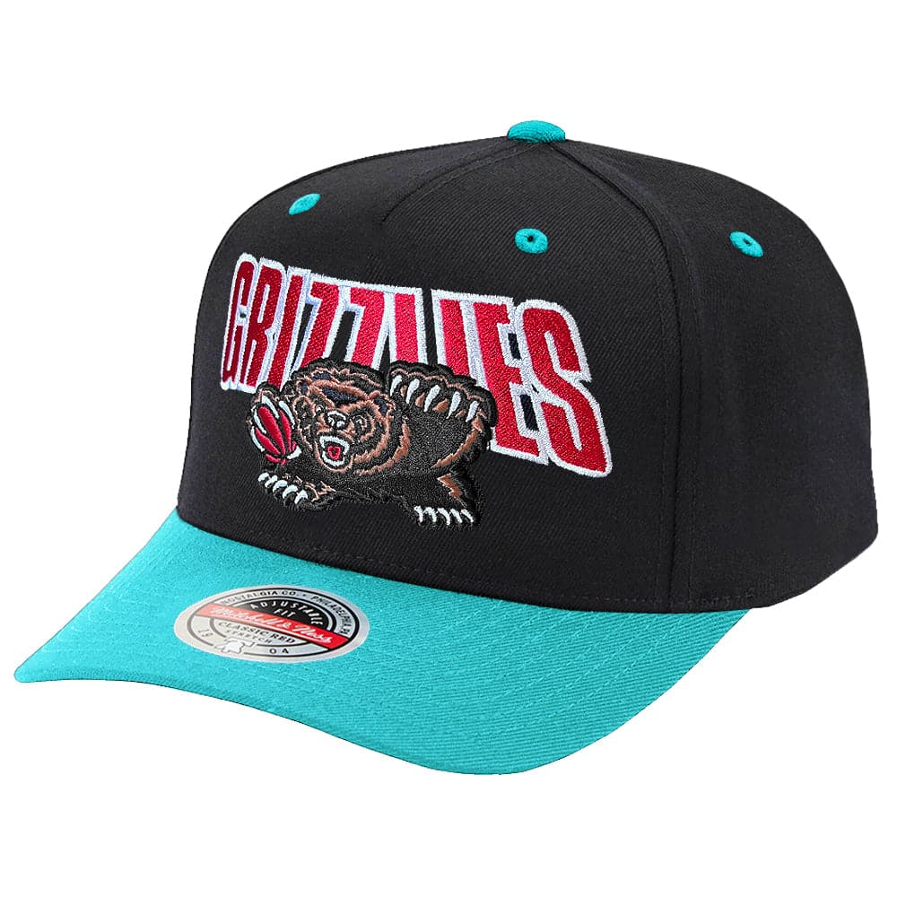 Mitchell And Ness Caps Memphis Grizzlies Mitchell & Ness NBA Flashback Classic Red Snapback Hat - Black