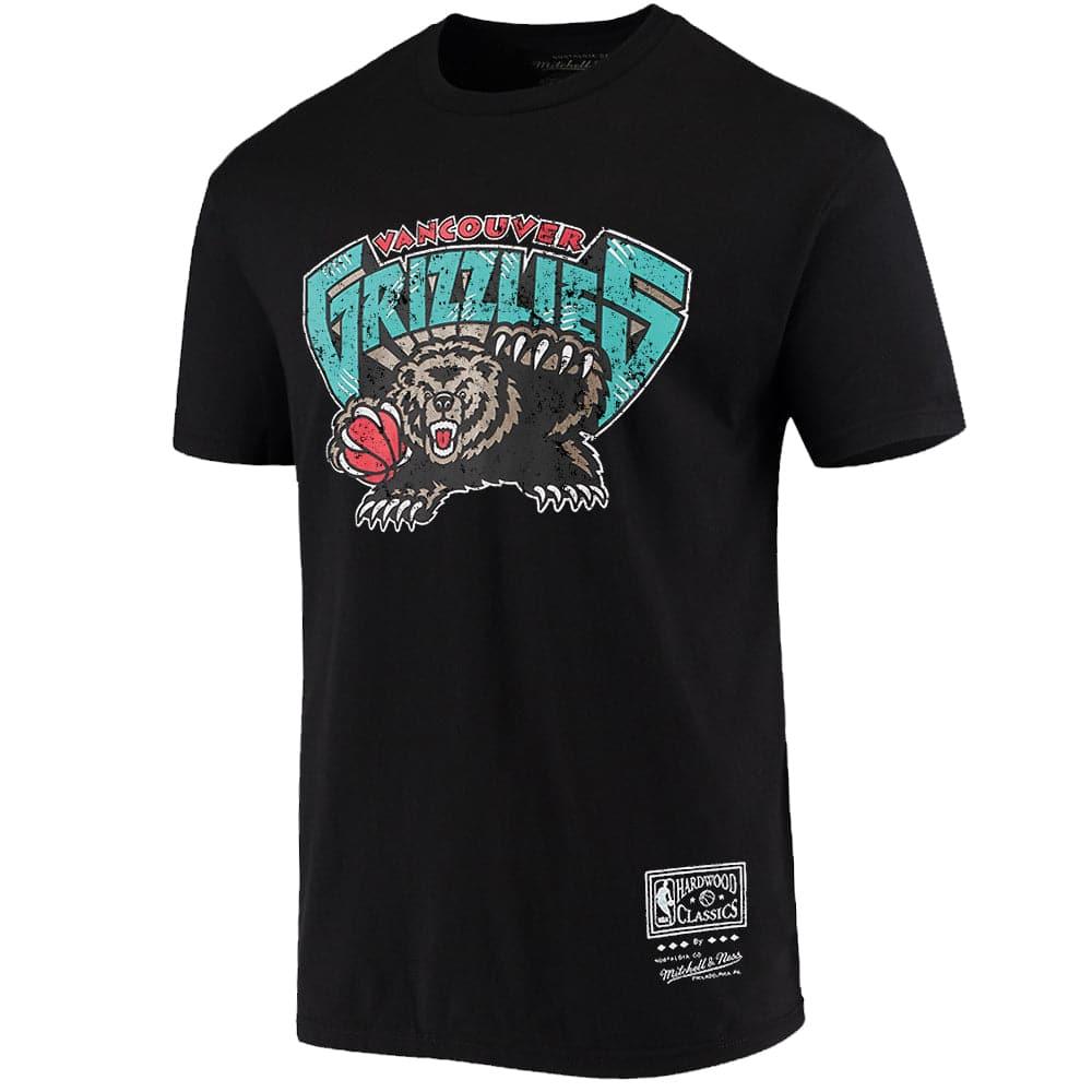 Mitchell And Ness T-Shirts Memphis Grizzlies Mitchell & Ness NBA HWC Distressed Logo T-Shirt - Black