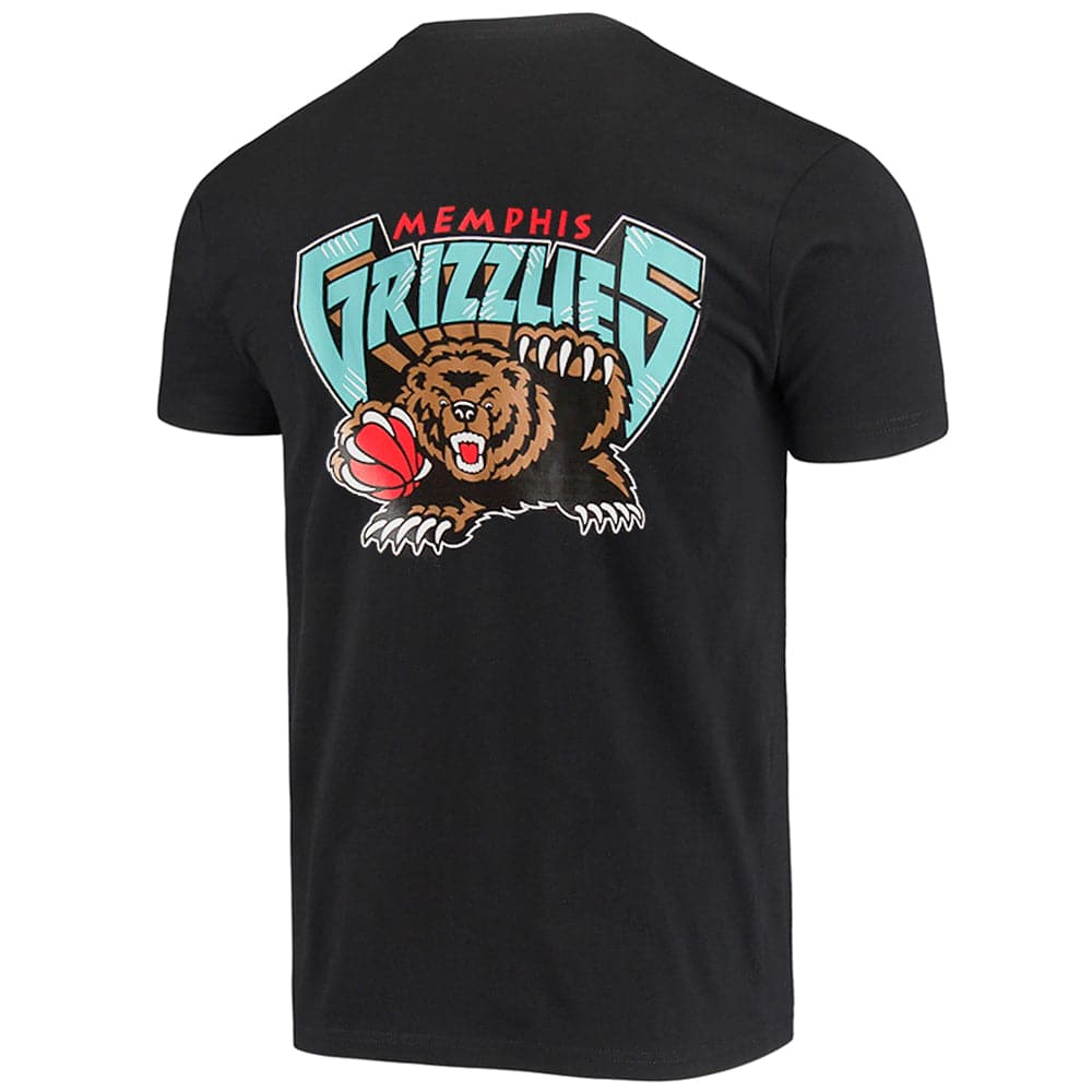 Mitchell And Ness T-Shirts Memphis Grizzlies Mitchell & Ness NBA HWC Retro Repeat T-Shirt - Black