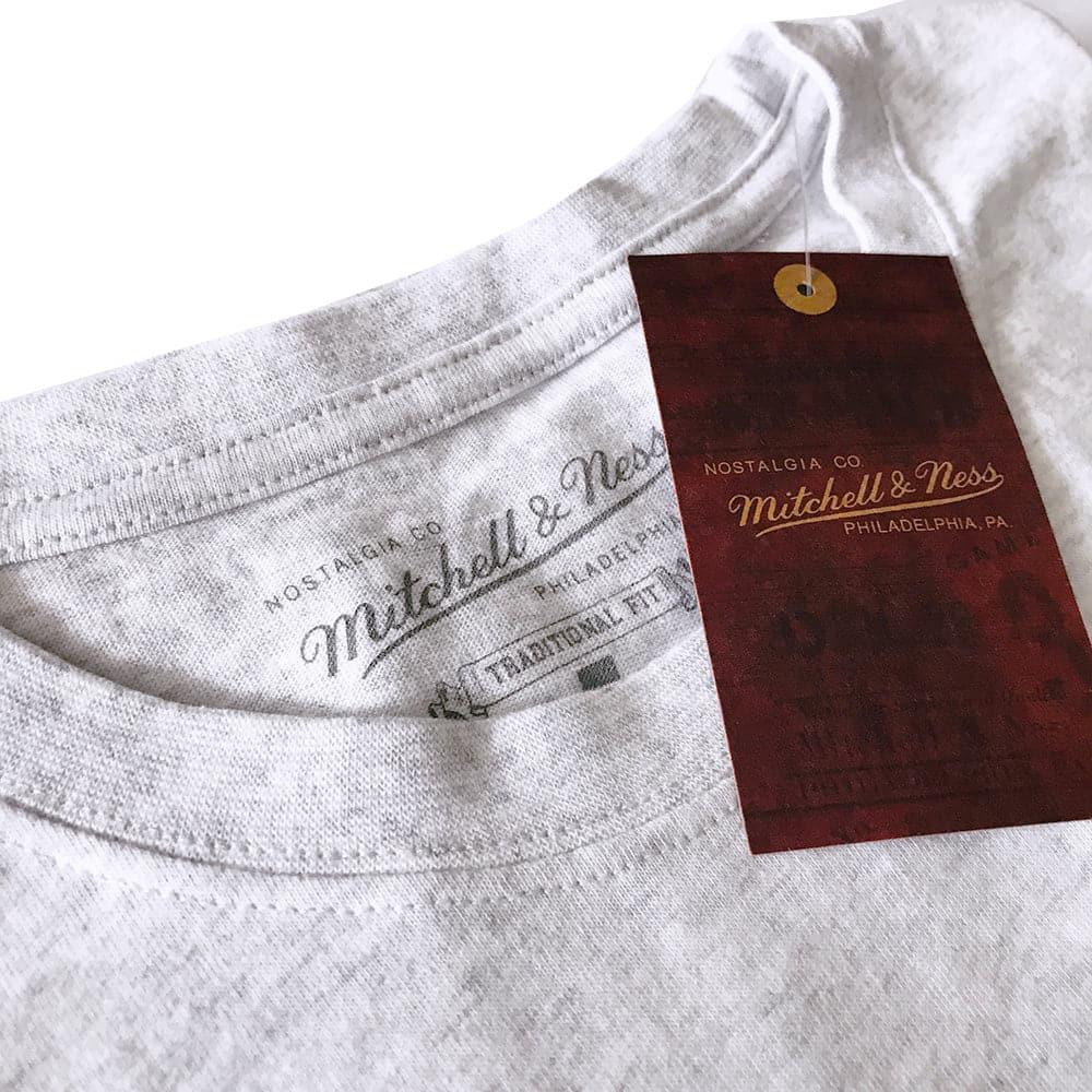 Mitchell And Ness T-Shirts Memphis Grizzlies Mitchell & Ness NBA HWC Retro Repeat T-Shirt - White Marle