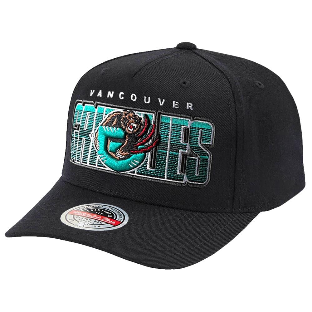 Mitchell And Ness Caps Memphis Grizzlies Mitchell & Ness NBA Linear Classic Red Snapback Hat - Black